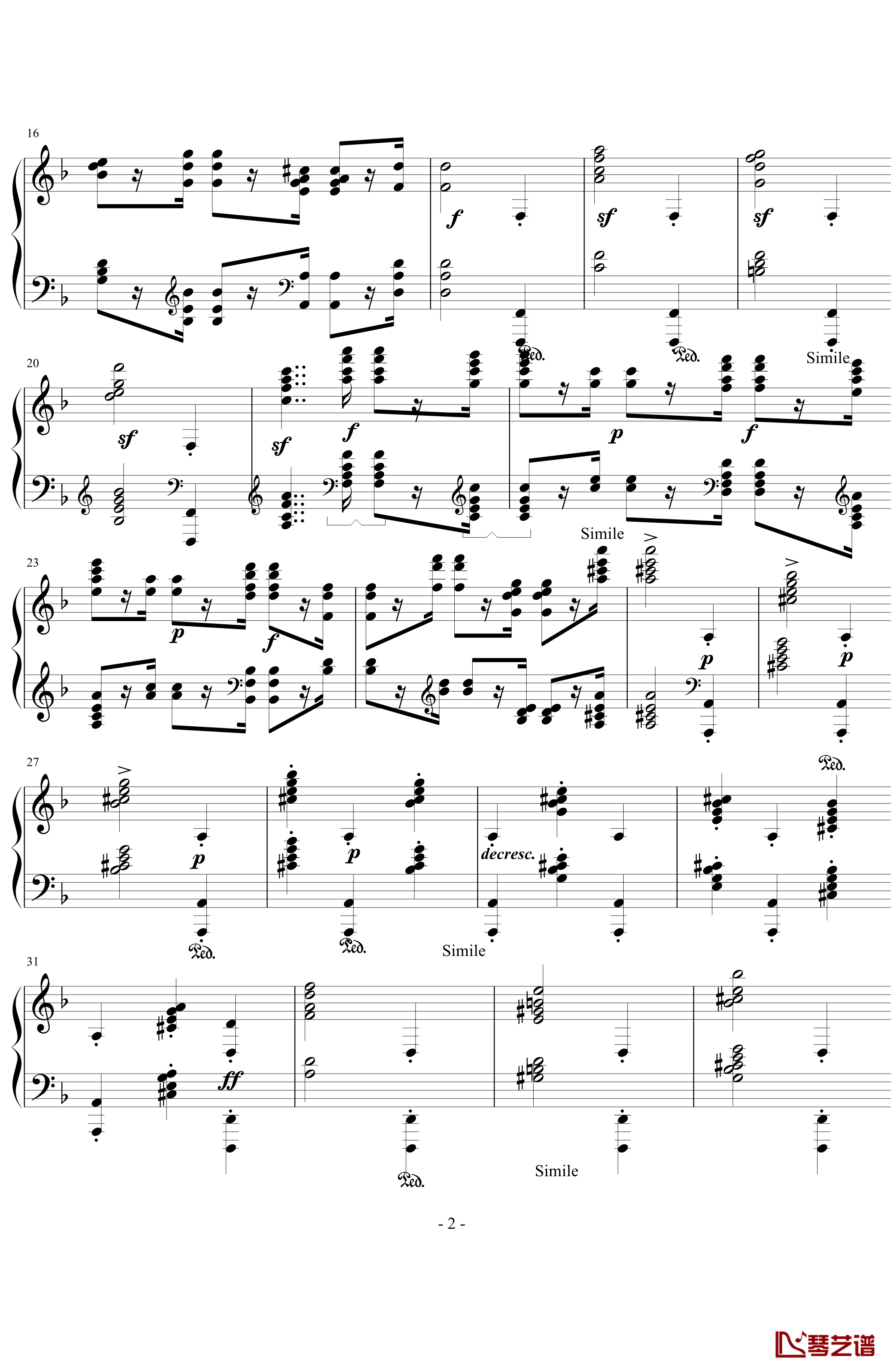 Etude in D minor钢琴谱-Heller2