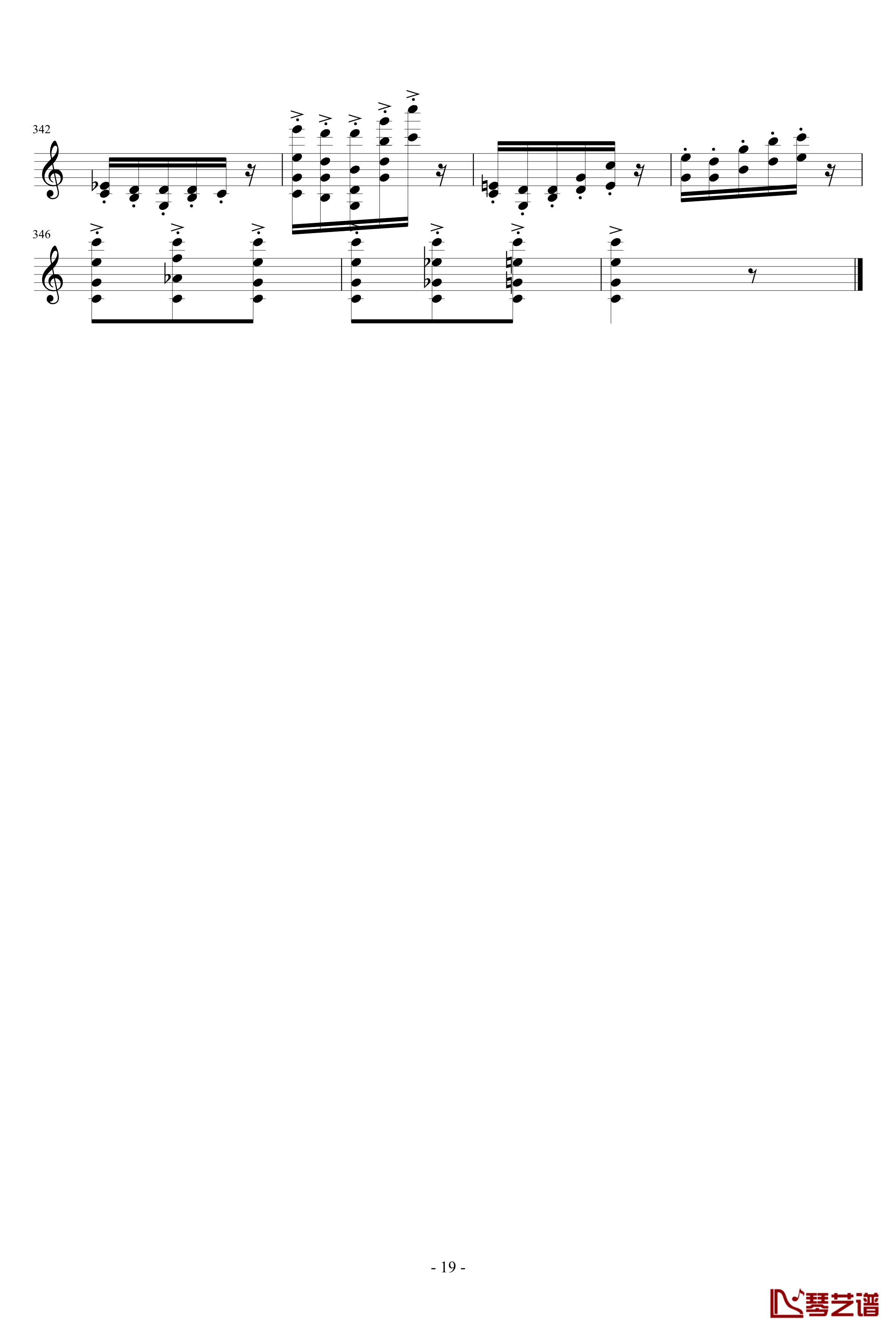 桑塔露琪亚变奏曲钢琴谱-修改-DXF19