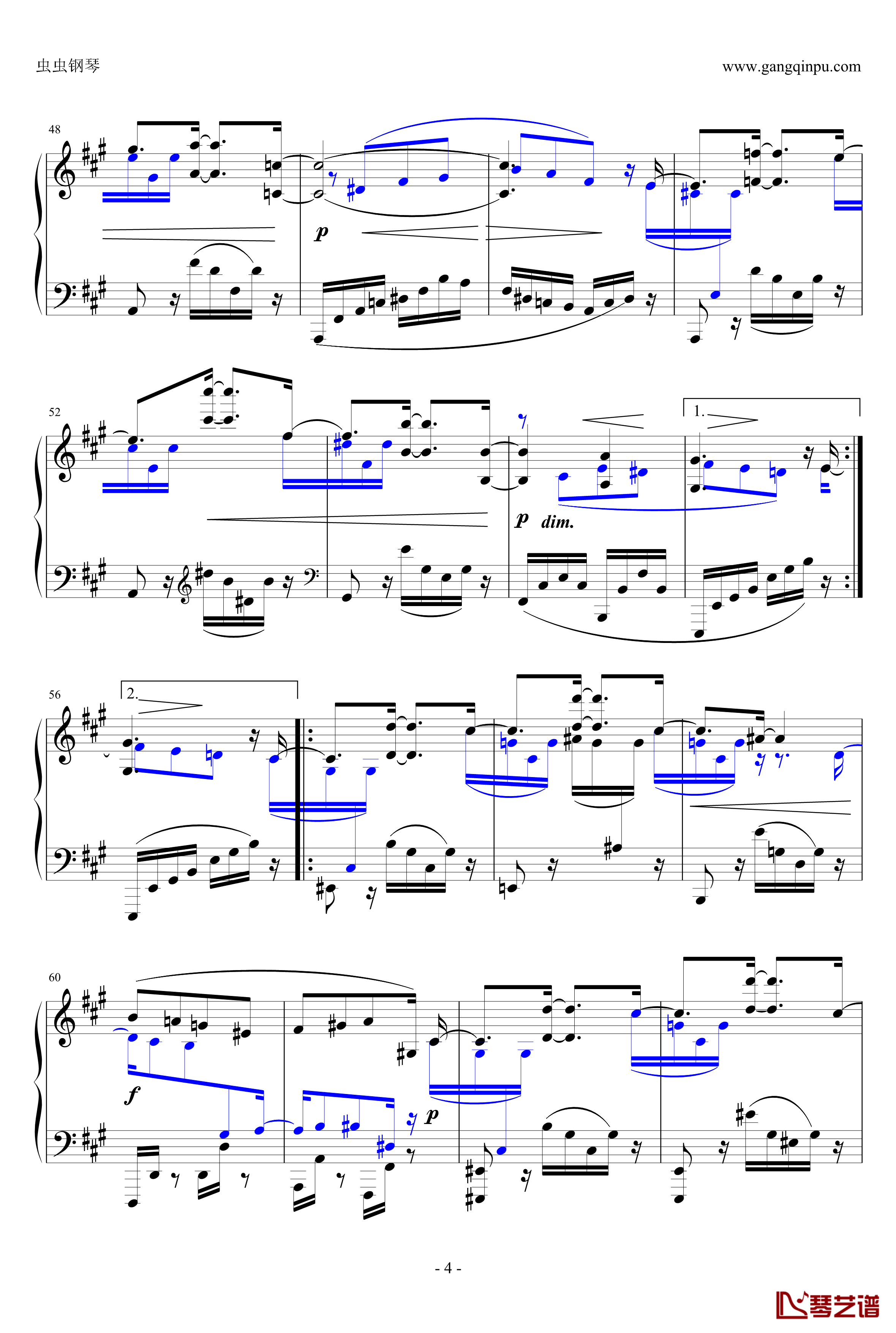 间奏曲Op钢琴谱-117 No.3-勃拉姆斯-Brahms4