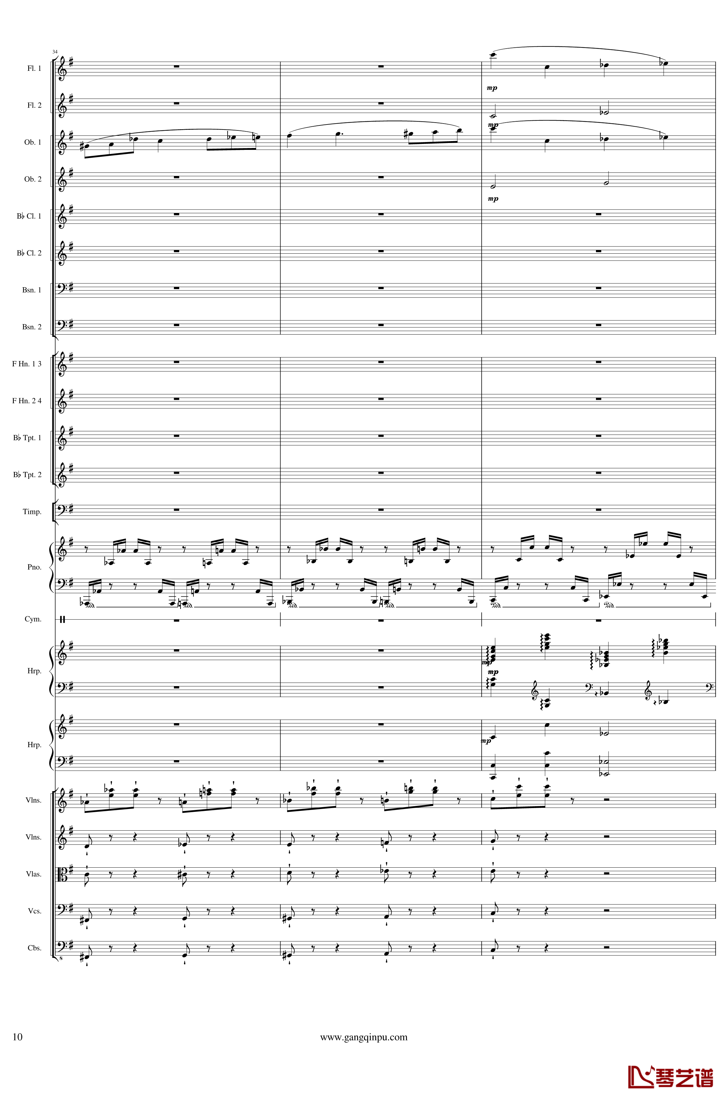 Symphonic Poem No.3, Op.91 Part 2钢琴谱-一个球10