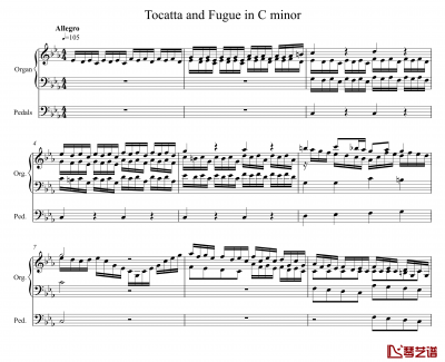 Tocatta and Fugue in C minor钢琴谱-P.D.Q.Bach