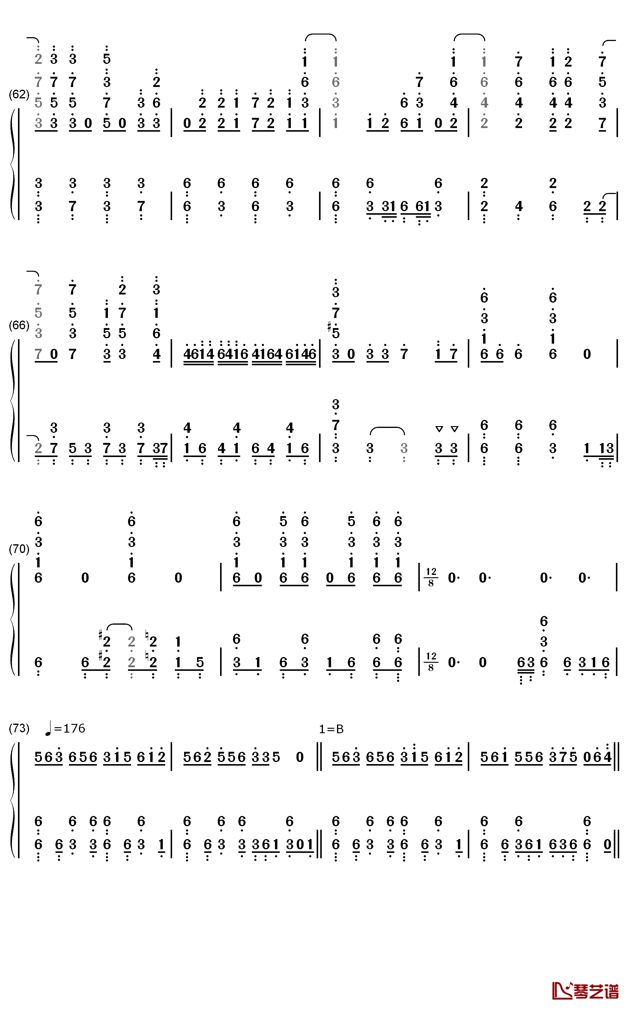 graphite diamond钢琴简谱-数字双手-May'n5