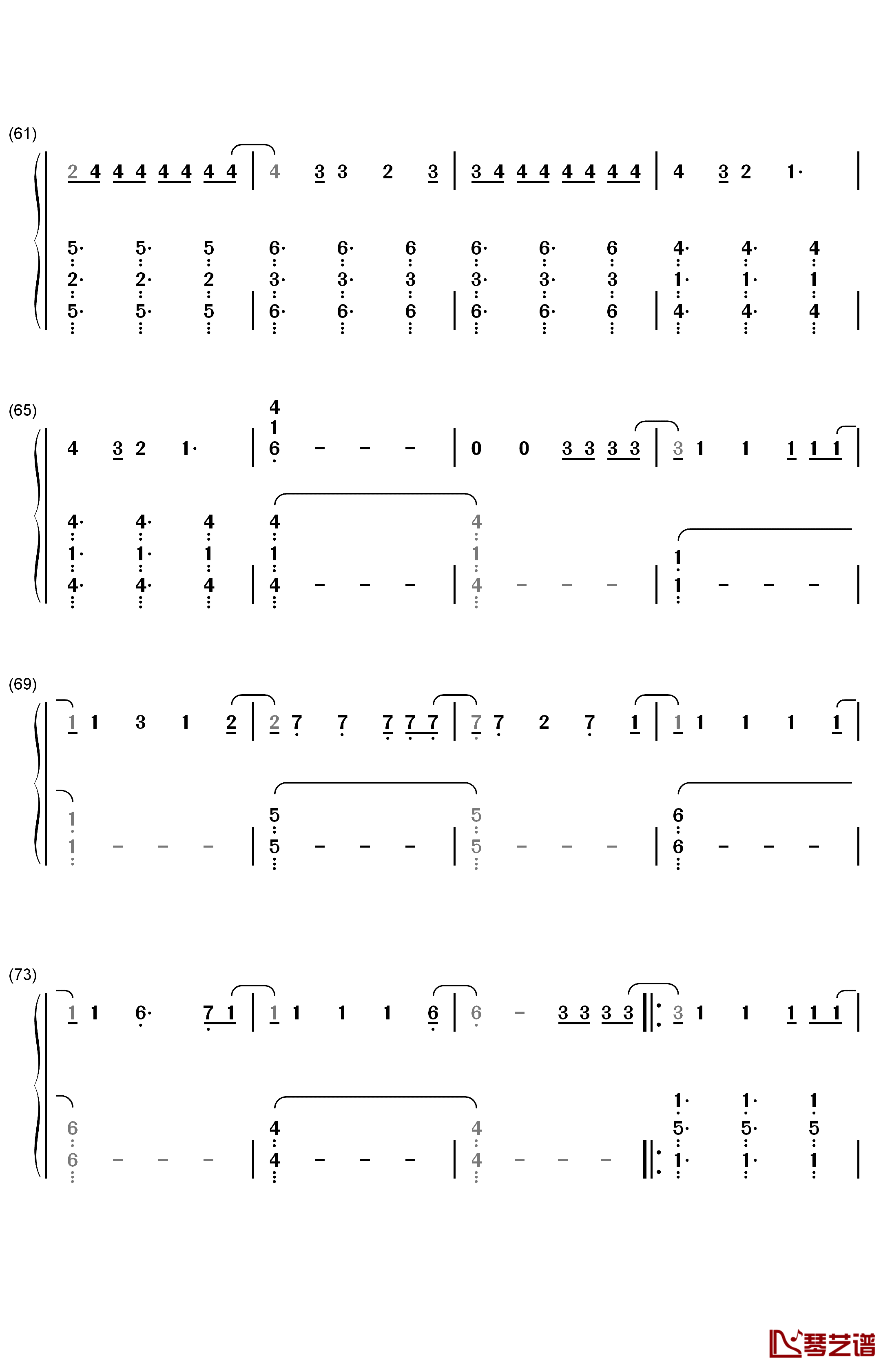 Heartbeat Song钢琴简谱-数字双手-Kelly Clarkson4