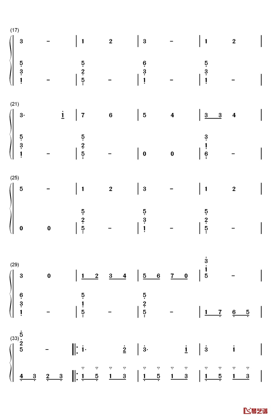 哆来咪钢琴简谱-数字双手-Richard Rodgers2