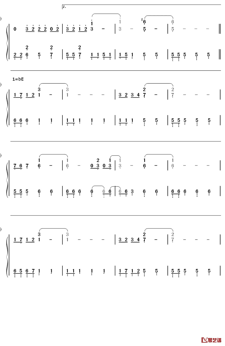 泣いてもいいんだよ钢琴简谱-数字双手-ももいろクローバーZ 桃色幸运草Z5