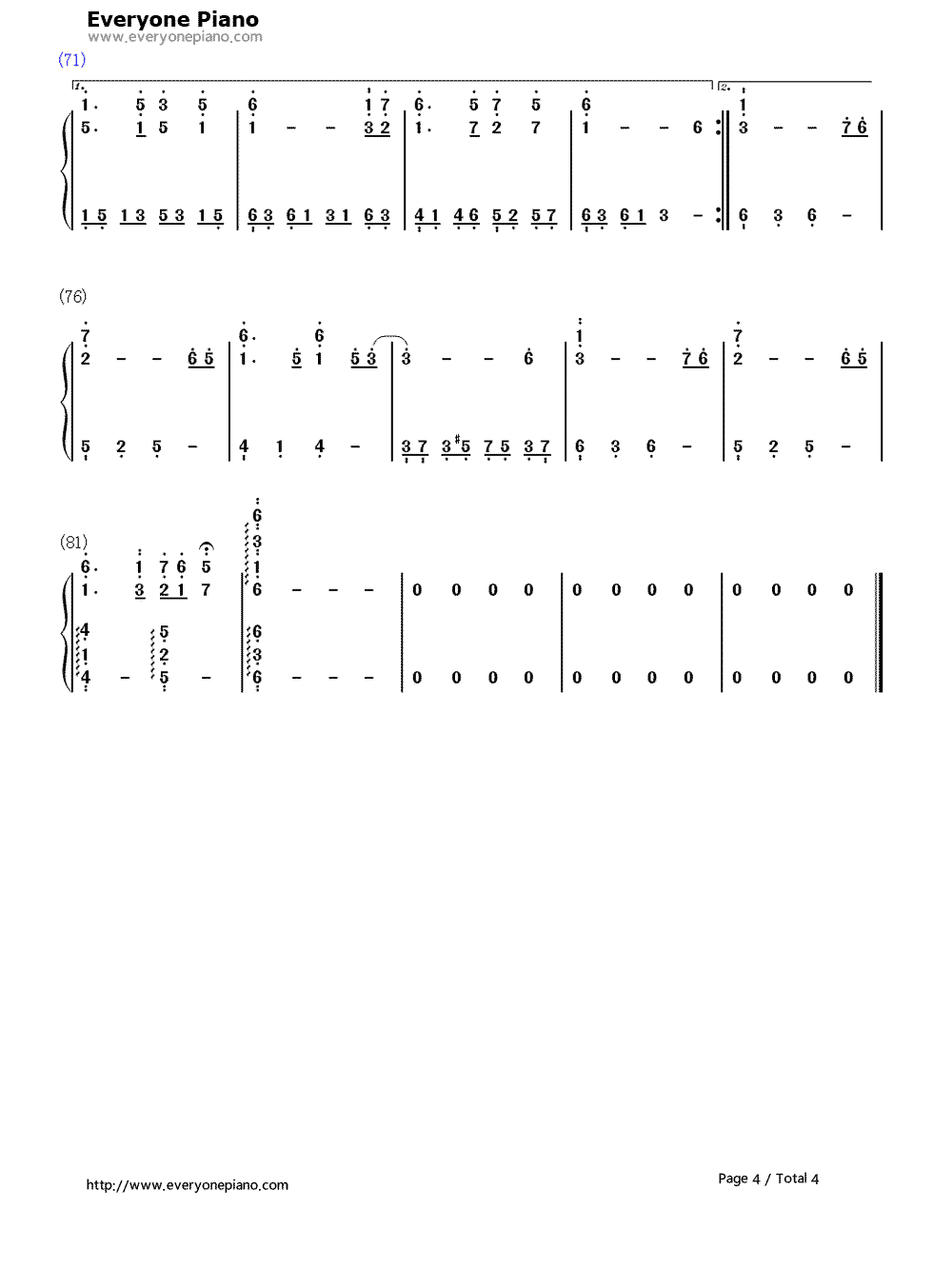 迷梦之恋钢琴简谱-数字双手-小兴4