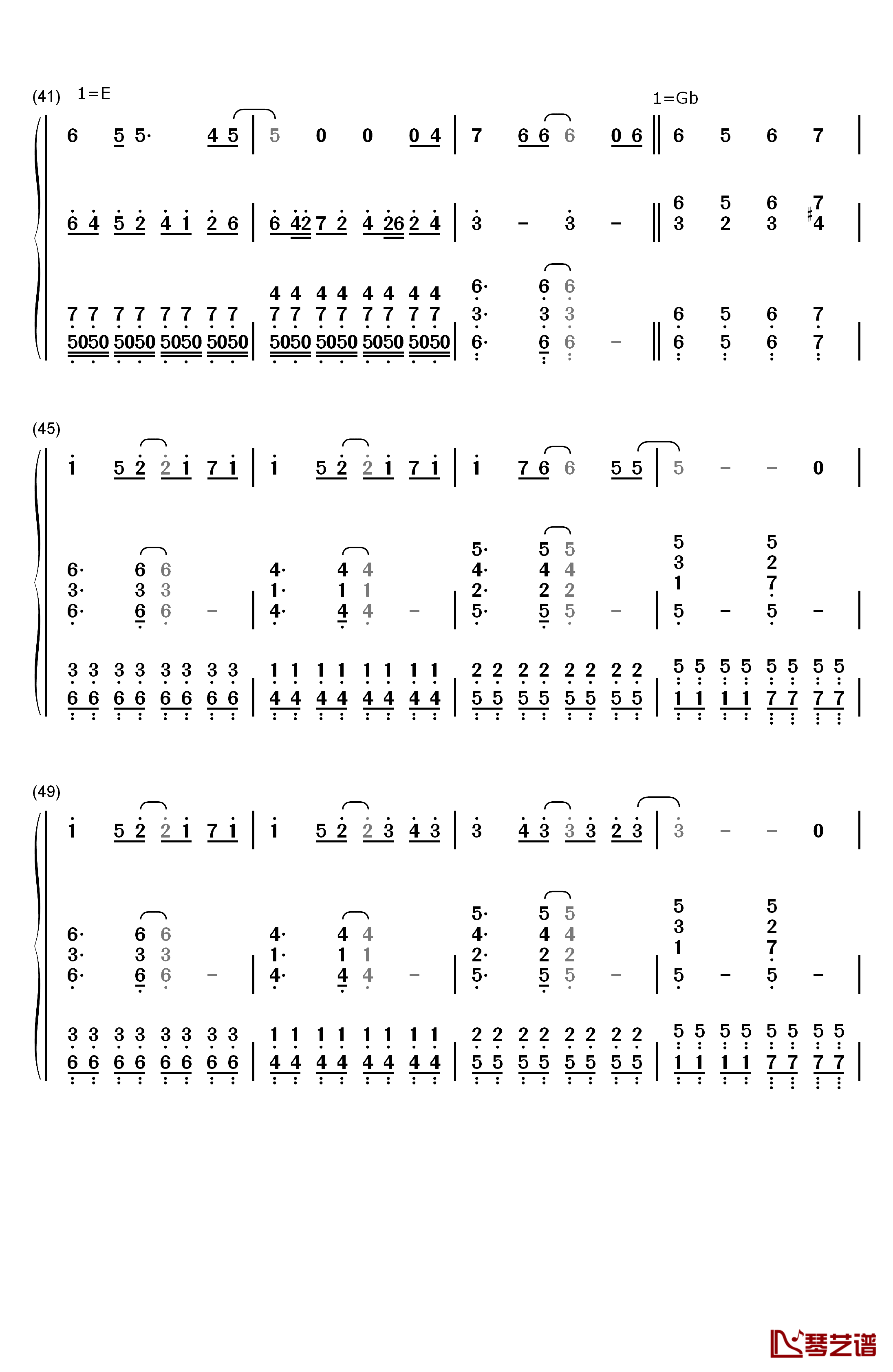 马尾与发圈（ポニーテールとシュシュ）钢琴简谱-数字双手-AKB484