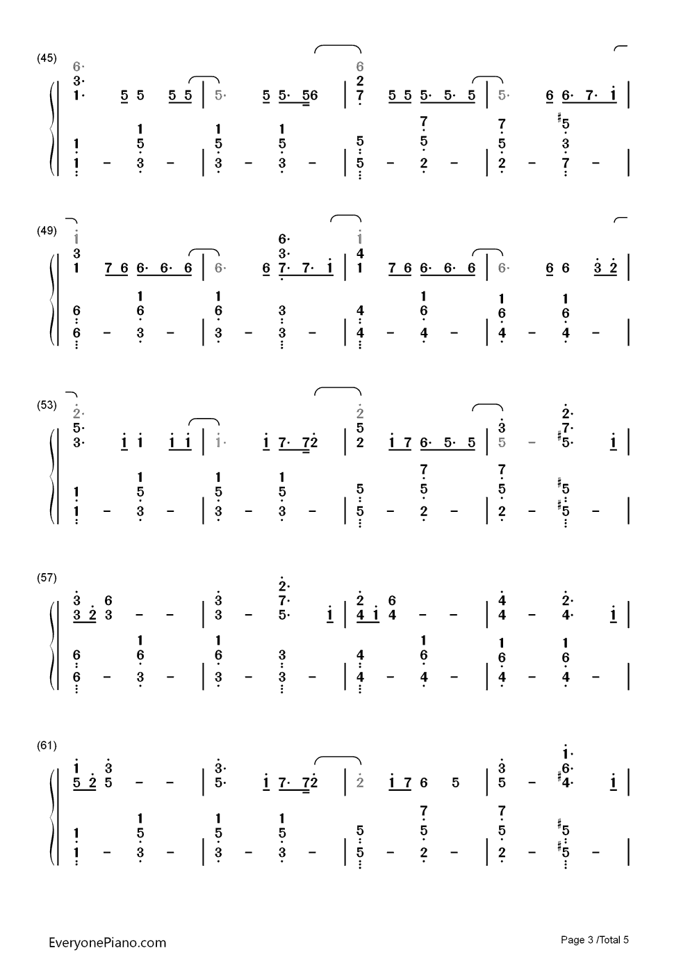 Bird Set Free钢琴简谱-数字双手-Sia Furler3