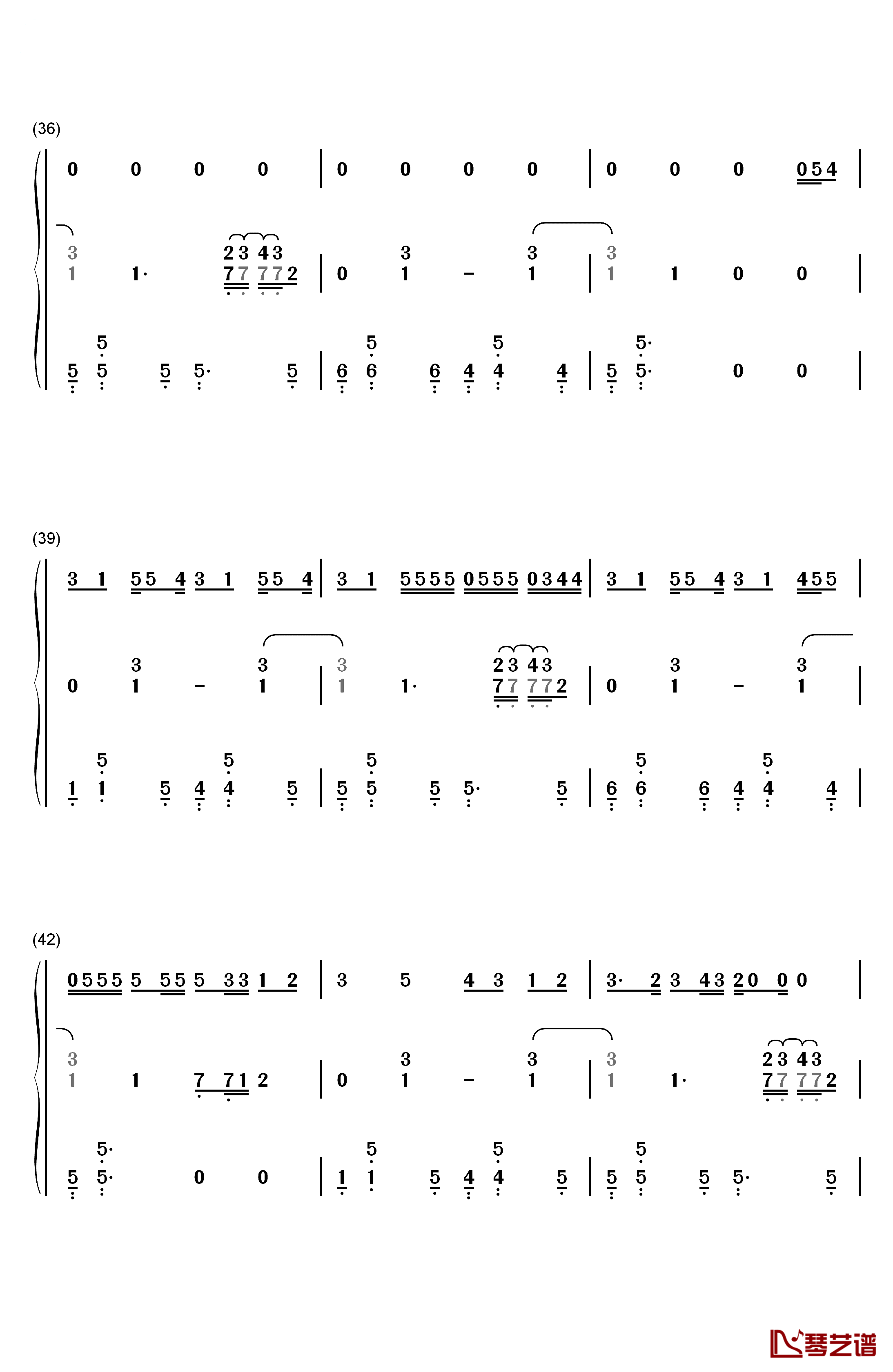 爷爷泡的茶钢琴简谱-数字双手-周杰伦5