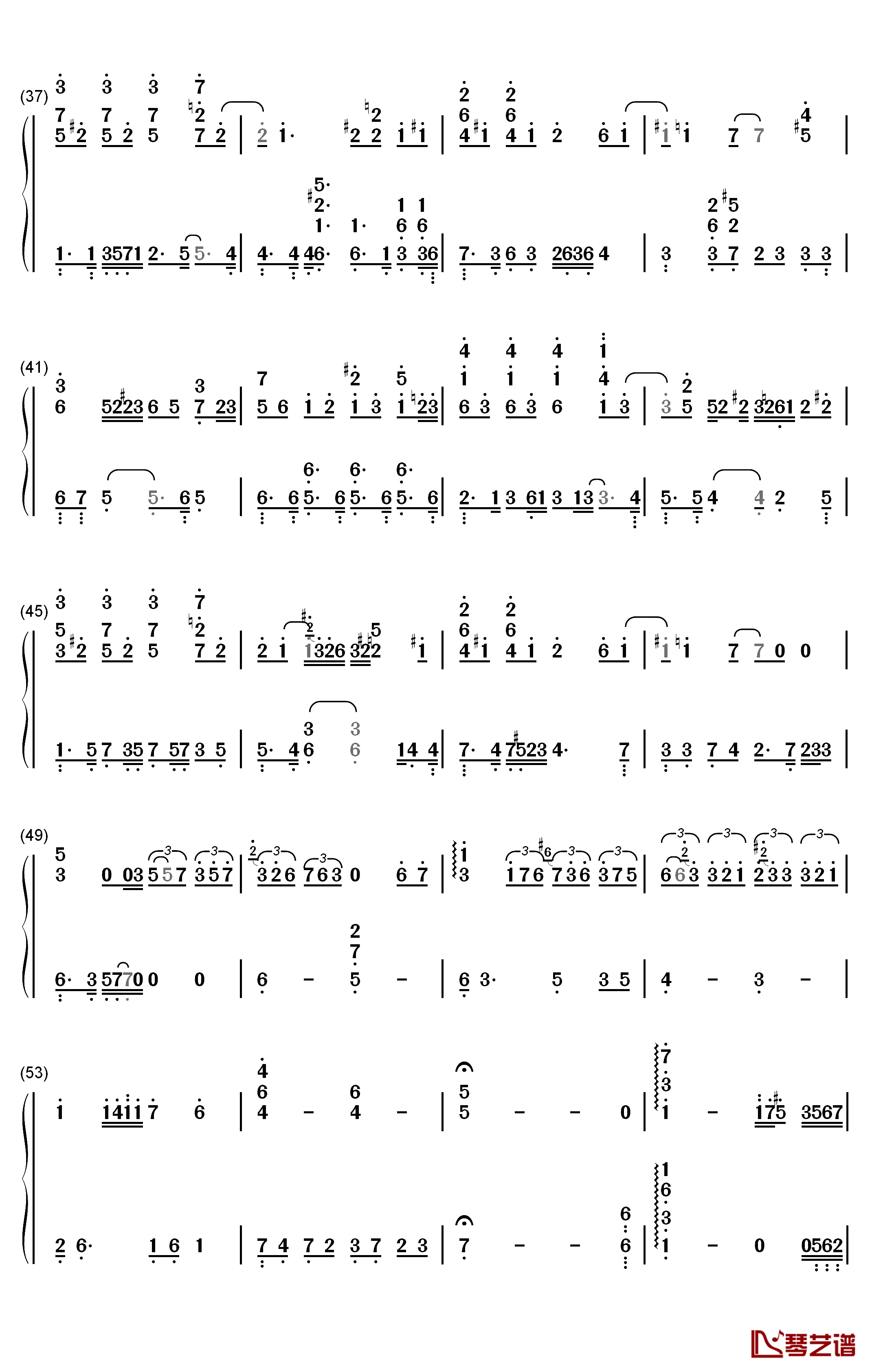 Thanatos钢琴简谱-数字双手-鹭巢诗郎3