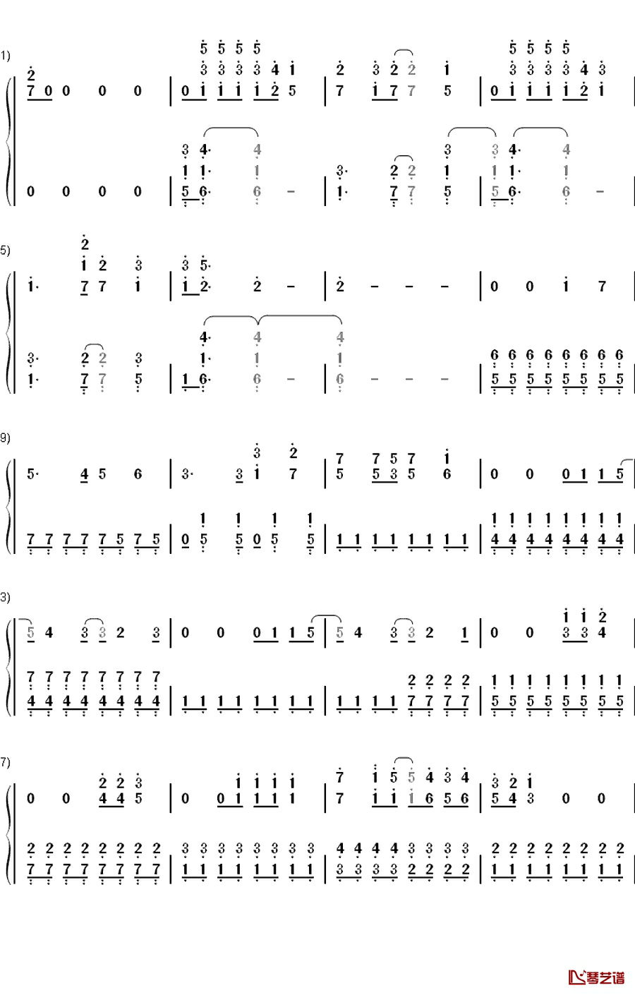 Find You钢琴简谱-数字双手-Zedd2