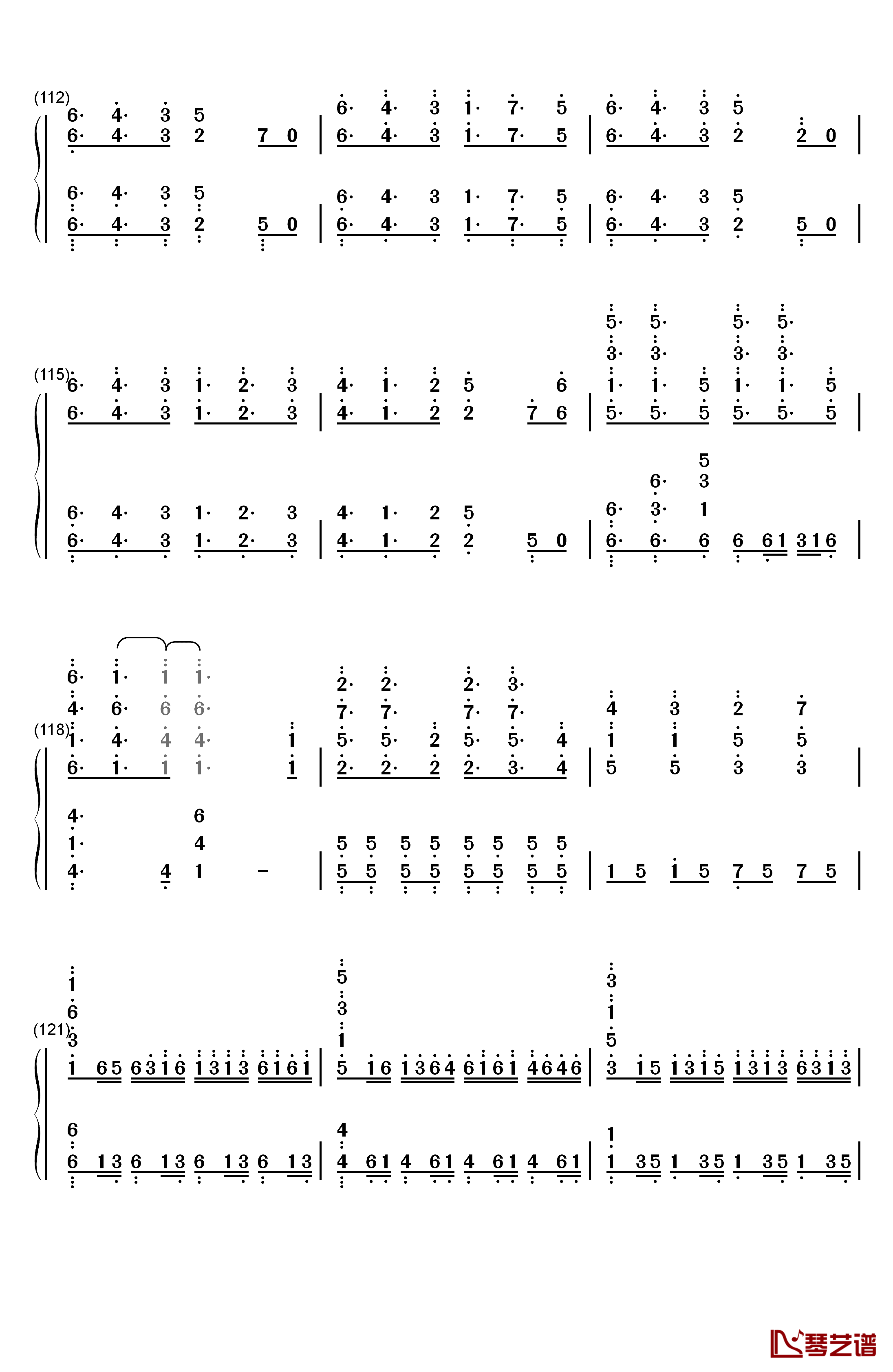 Katharsis钢琴简谱-数字双手-TK from 凛冽时雨11