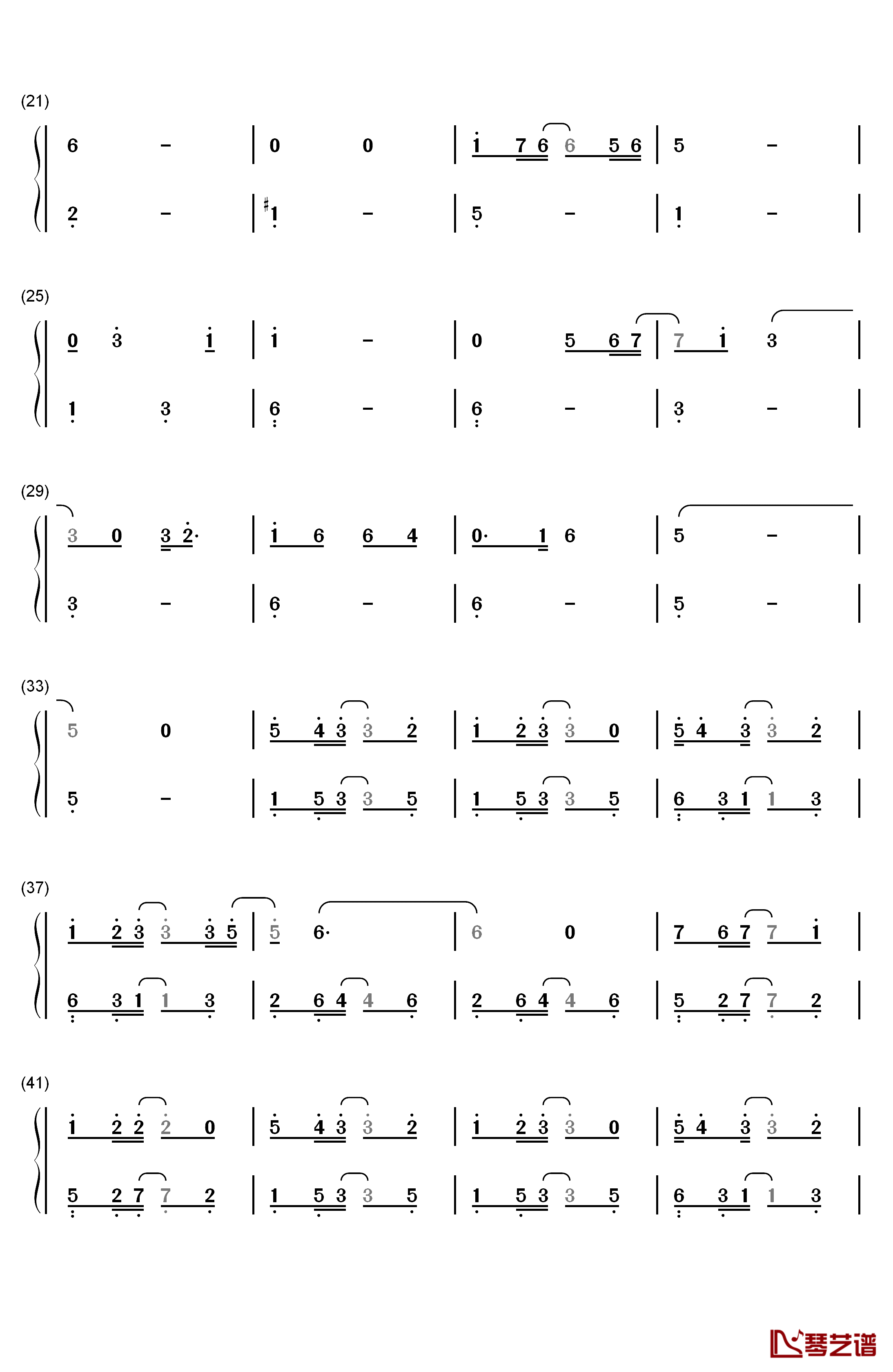 你一言我一语钢琴简谱-数字双手-李健2