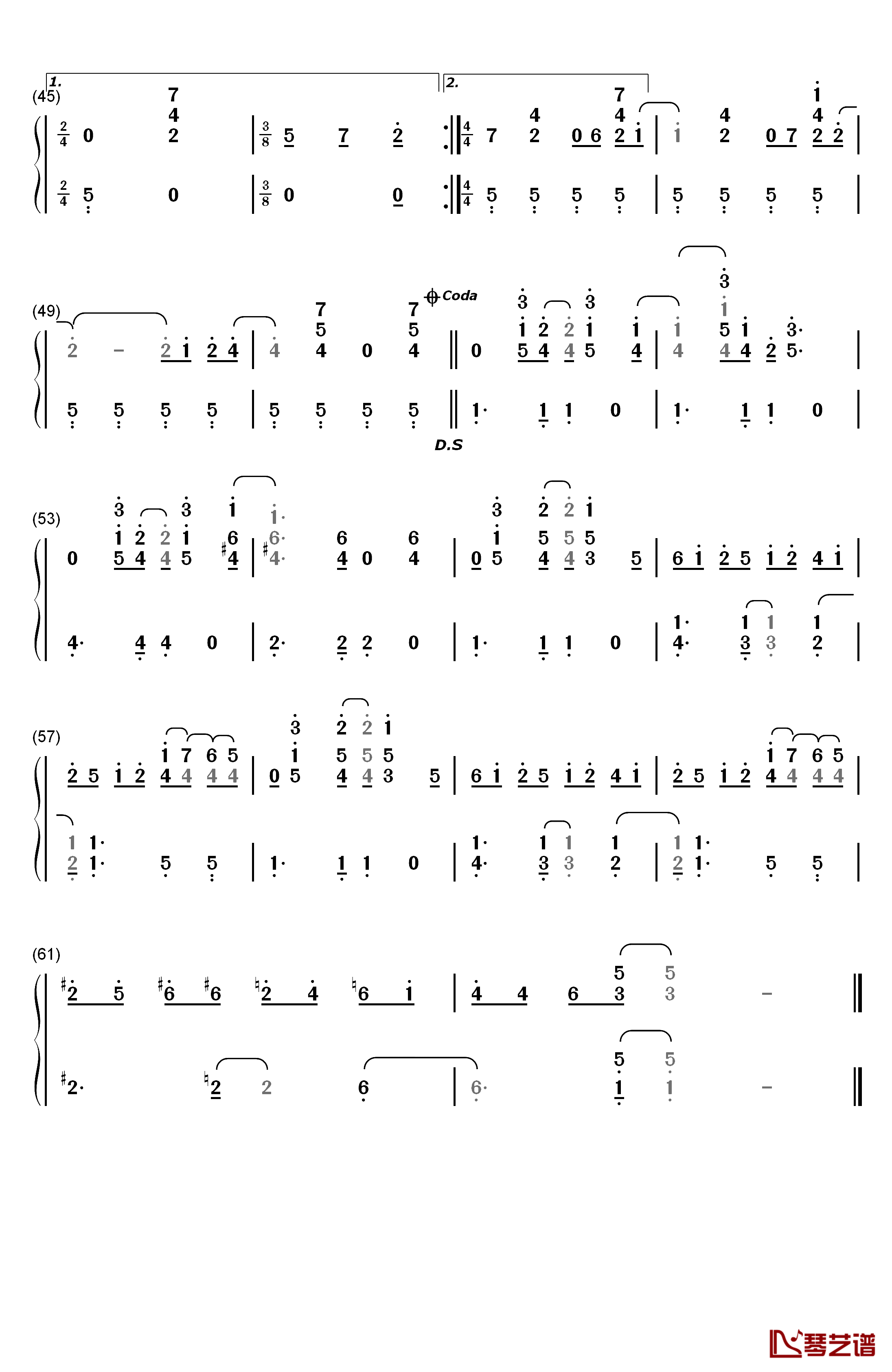 Here Comes the Sun钢琴简谱-数字双手-The Beatles3