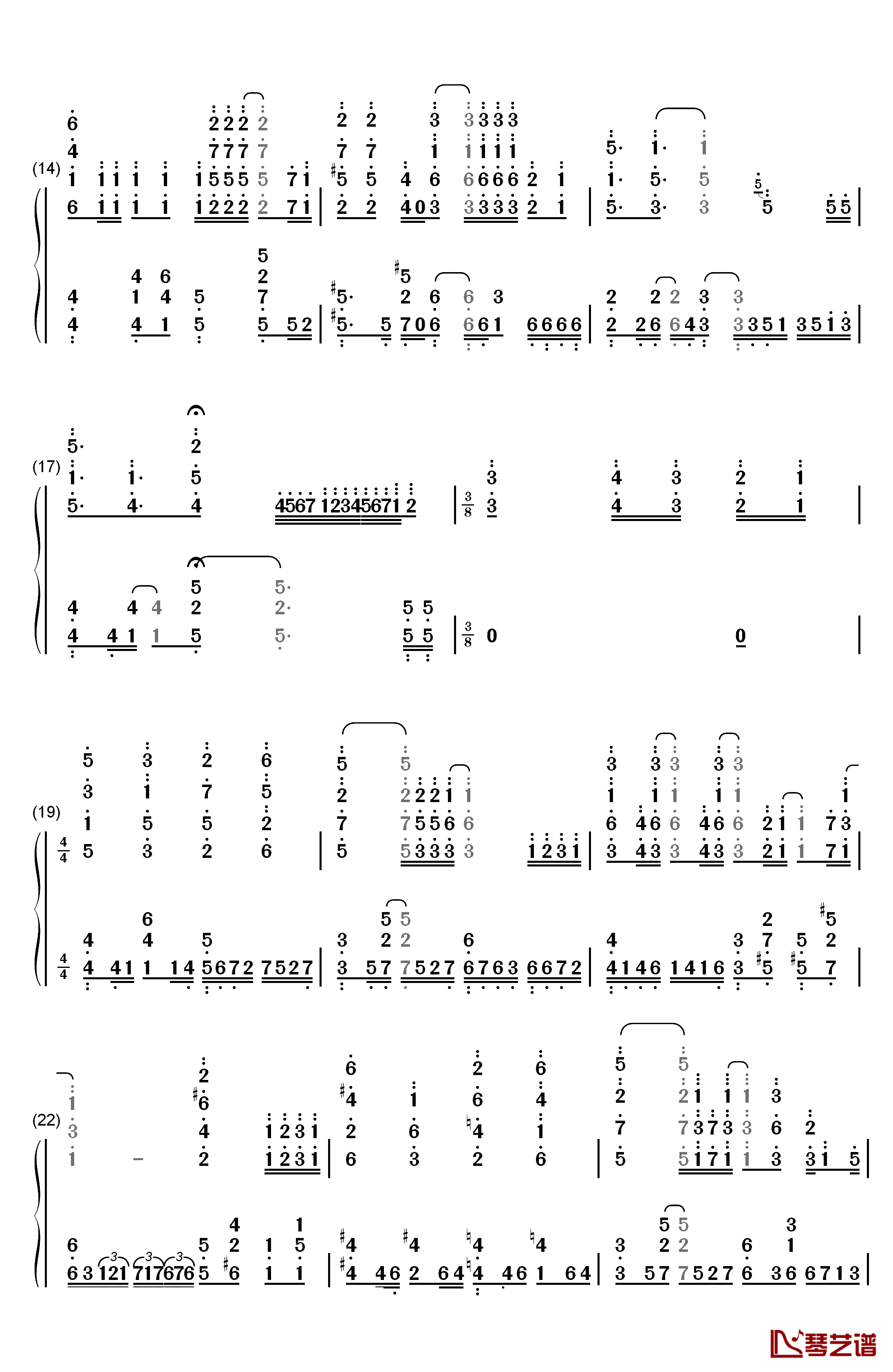 シルシ钢琴简谱-数字双手-LiSA2