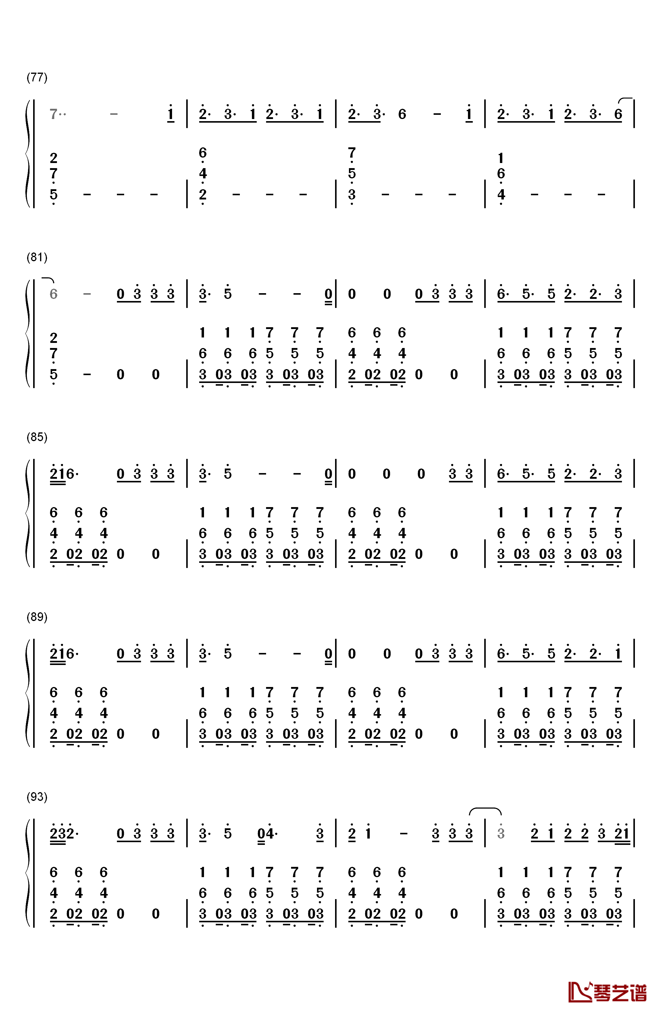 Desire钢琴简谱-数字双手-Years & Years5