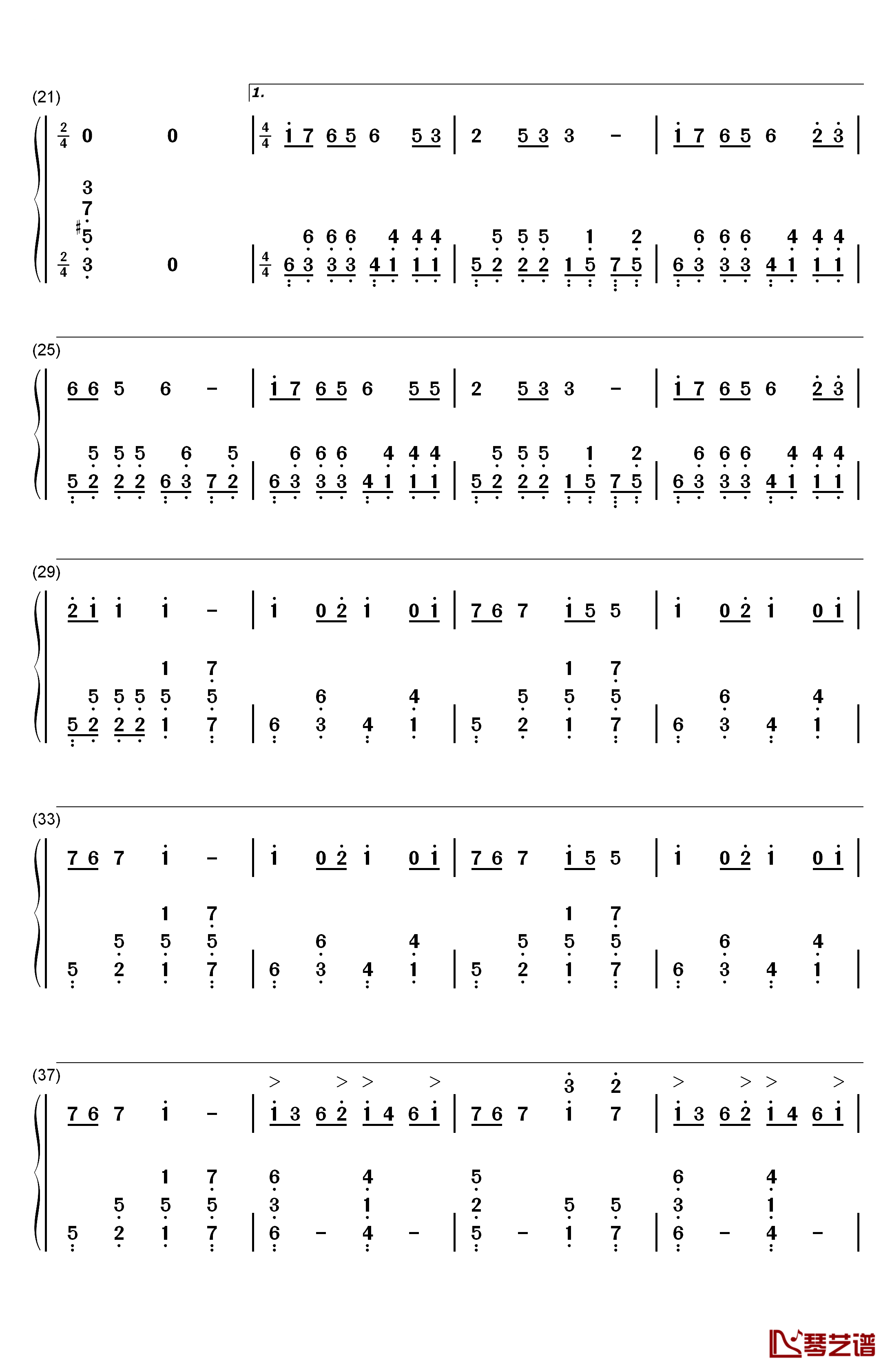 PLANET钢琴简谱-数字双手-ラムジ2