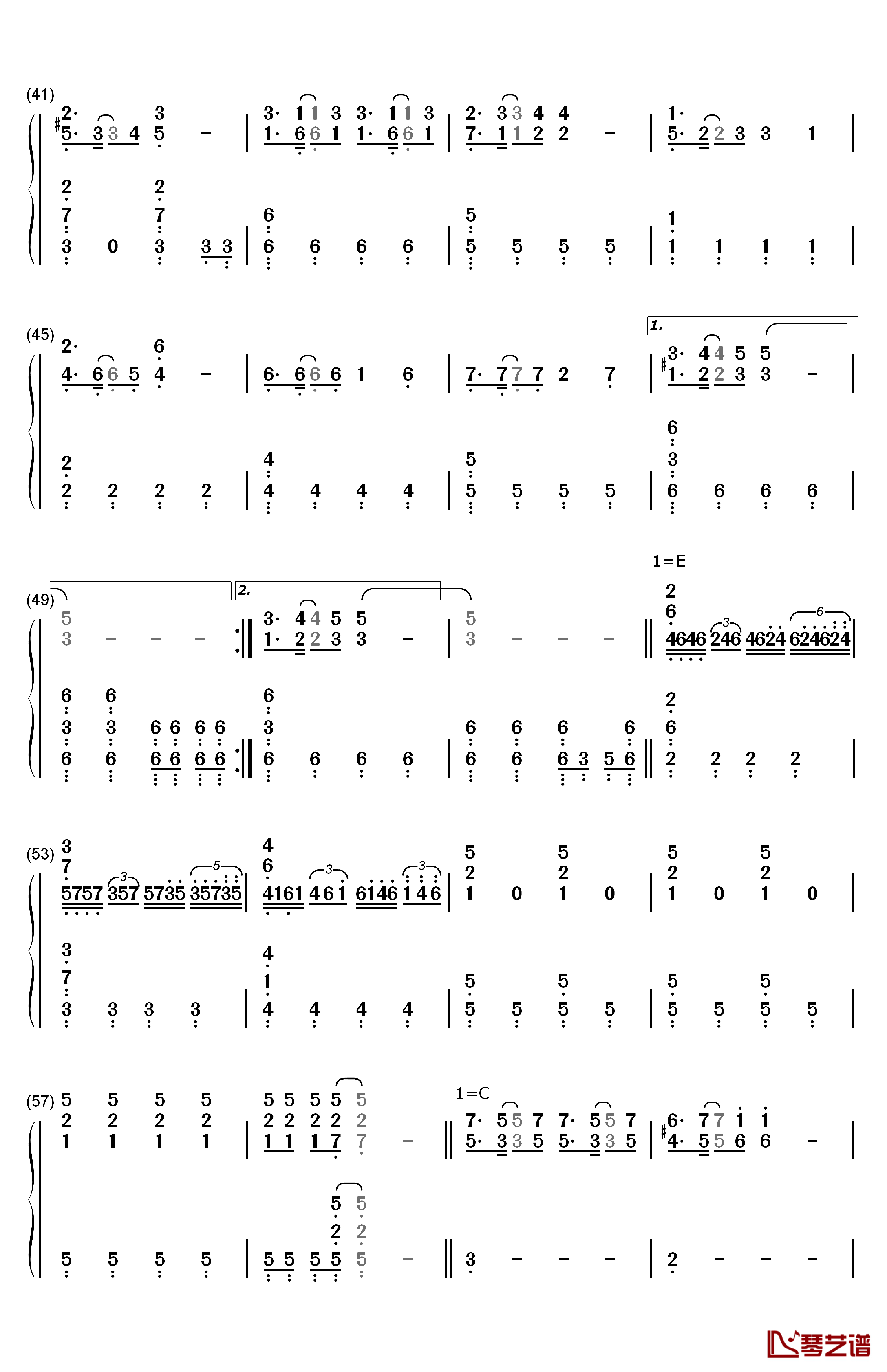 Rhythm Emotion钢琴简谱-数字双手-Two-Mix3