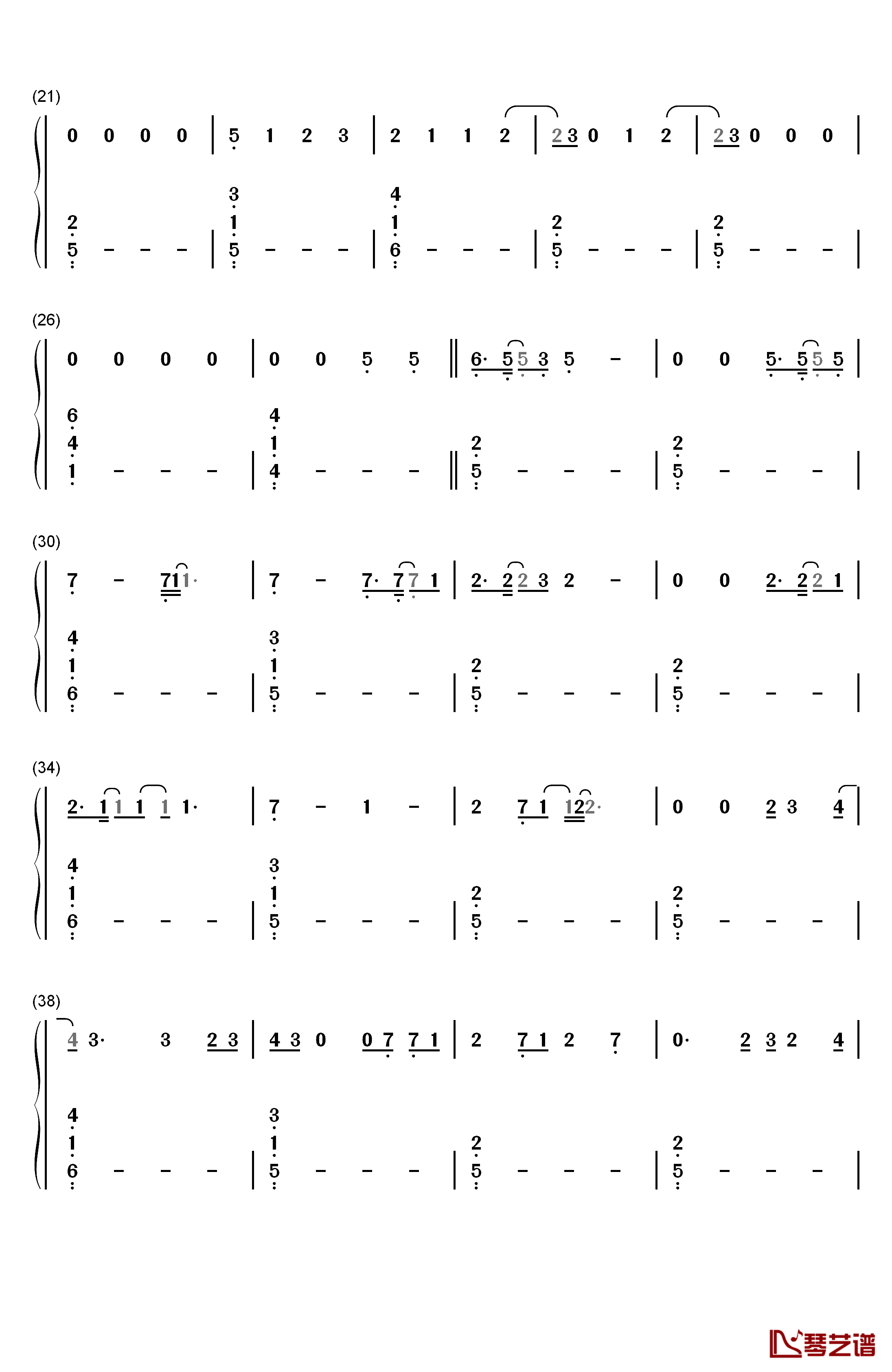 Say Something Loving钢琴简谱-数字双手-The XX2