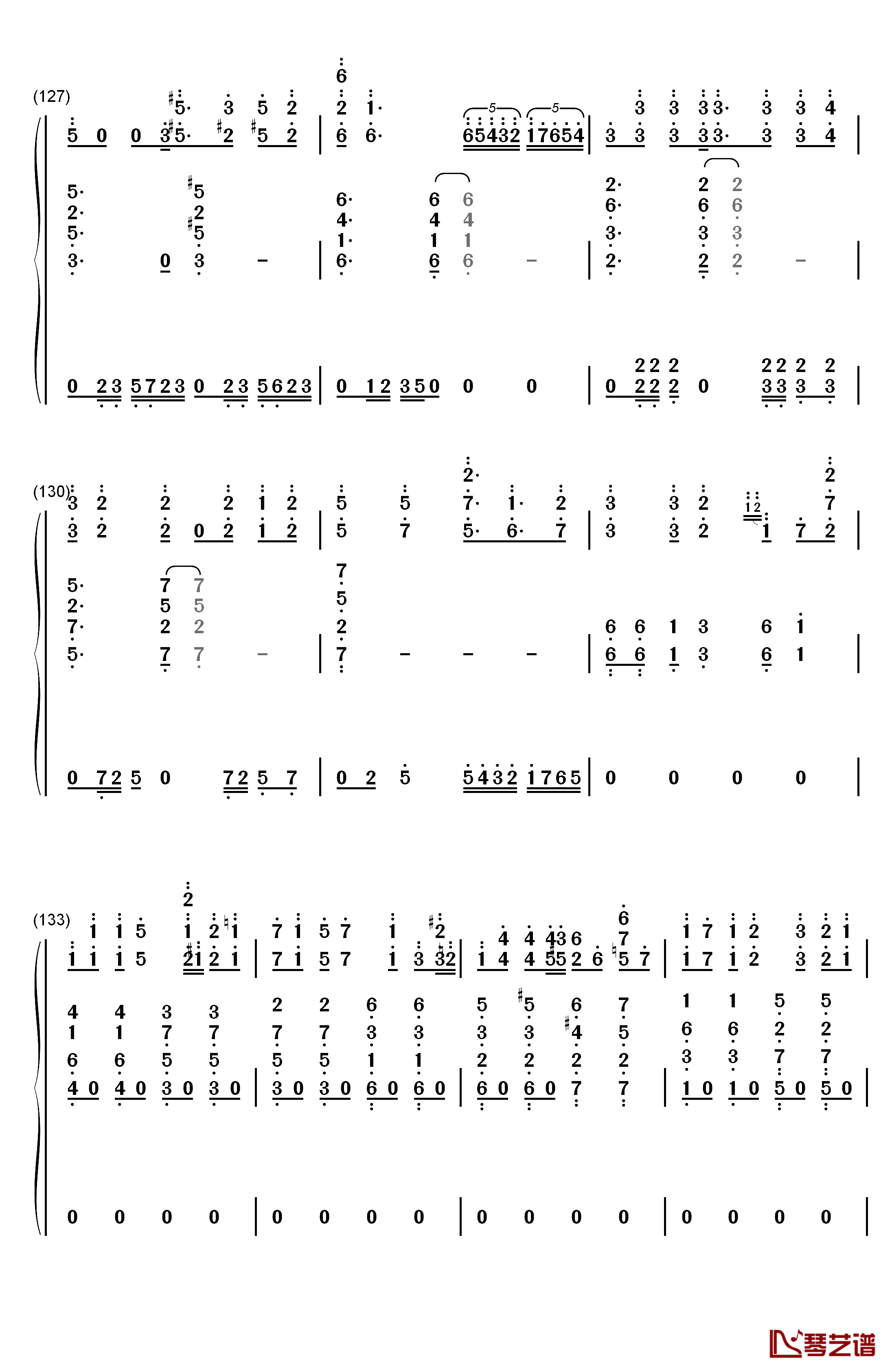 星を辿れば钢琴简谱-数字双手-大原ゆい子12