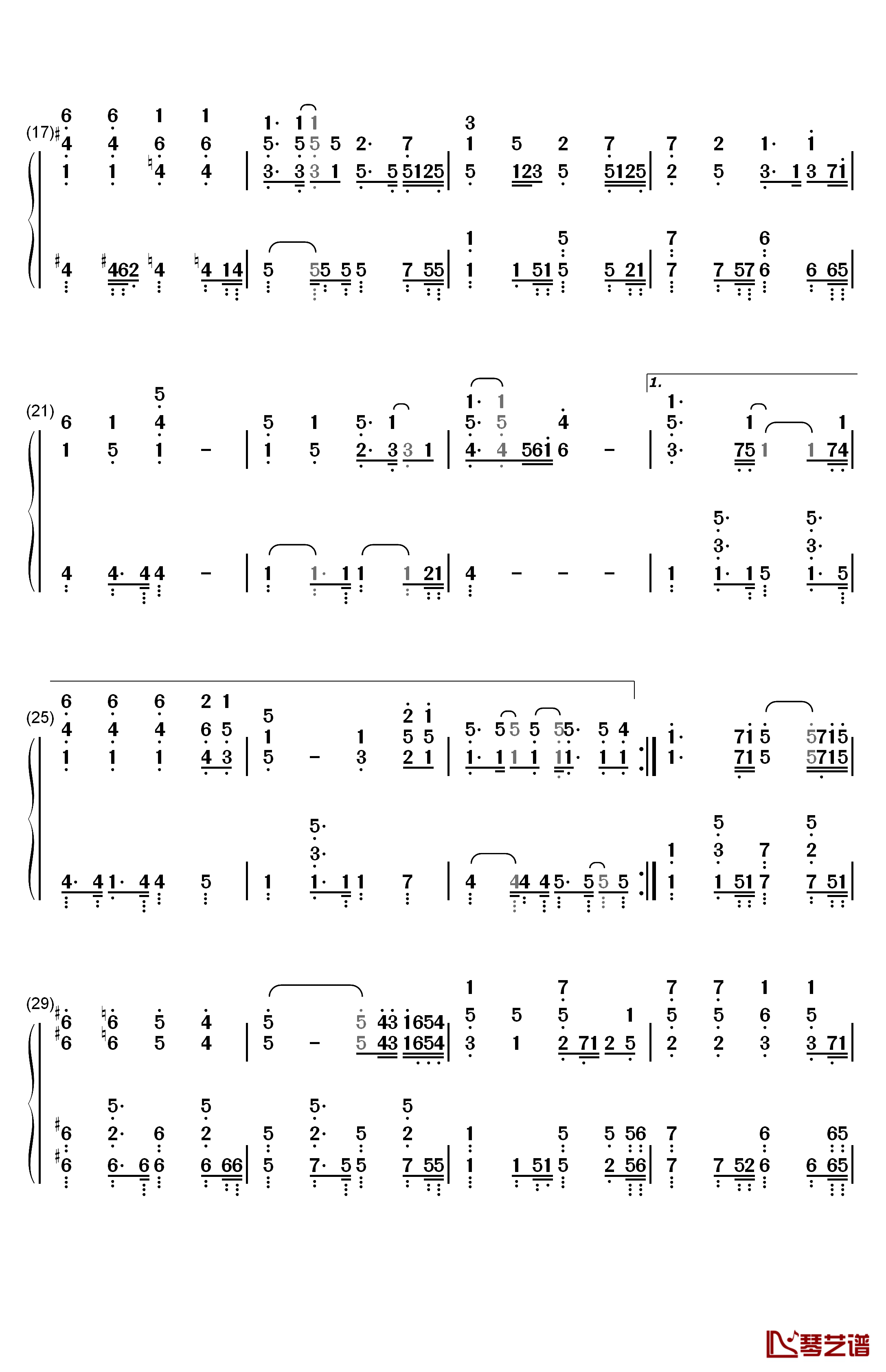 他不爱我钢琴简谱-数字双手-莫文蔚2