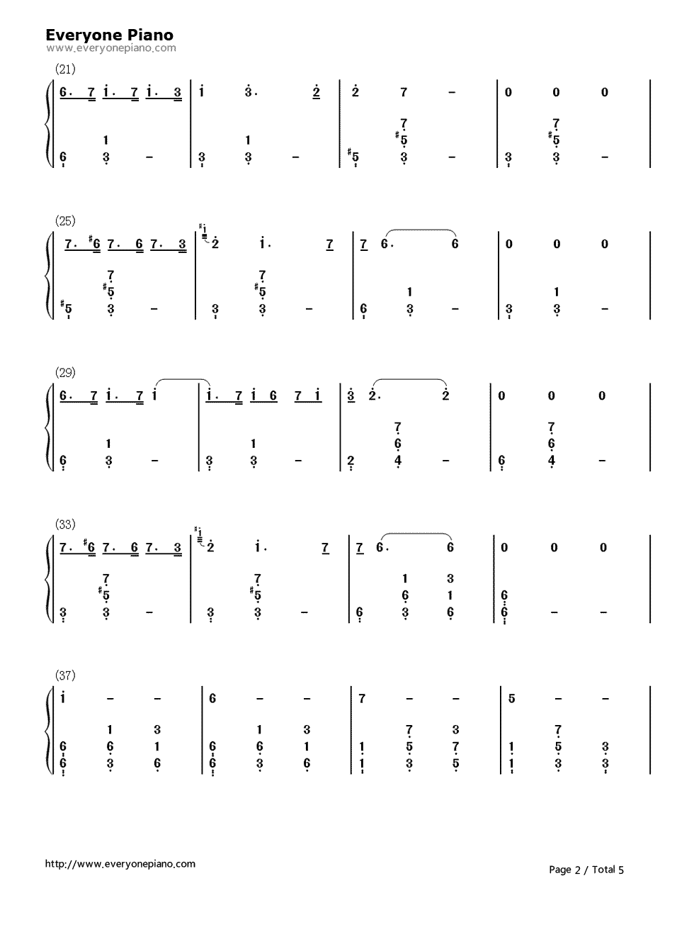 致青春 钢琴简谱-数字双手-王菲  Faye Wong2