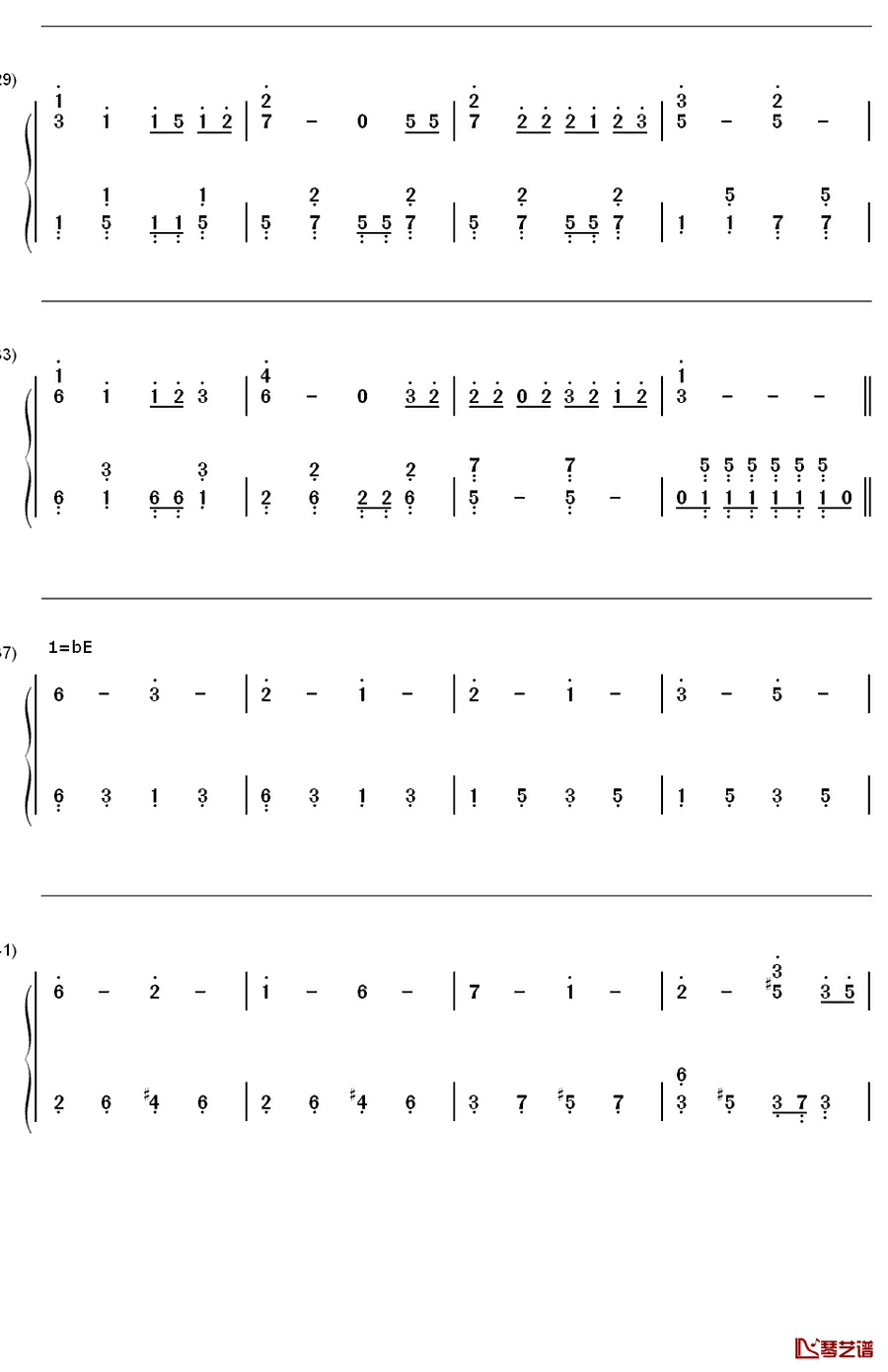 泣いてもいいんだよ钢琴简谱-数字双手-ももいろクローバーZ 桃色幸运草Z8