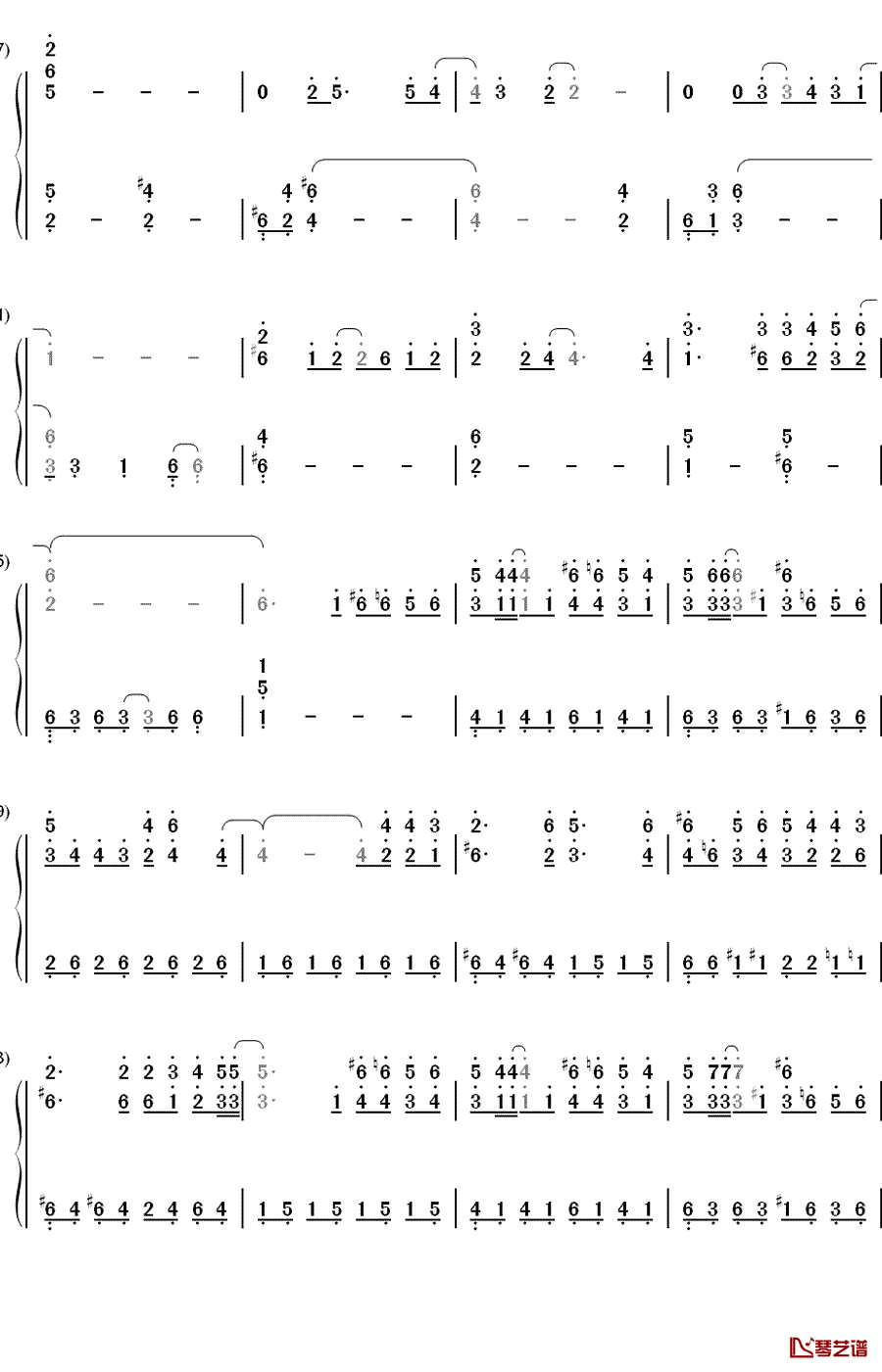 瞳のこたえ（血色之瞳的未来）钢琴简谱-数字双手-Noria2