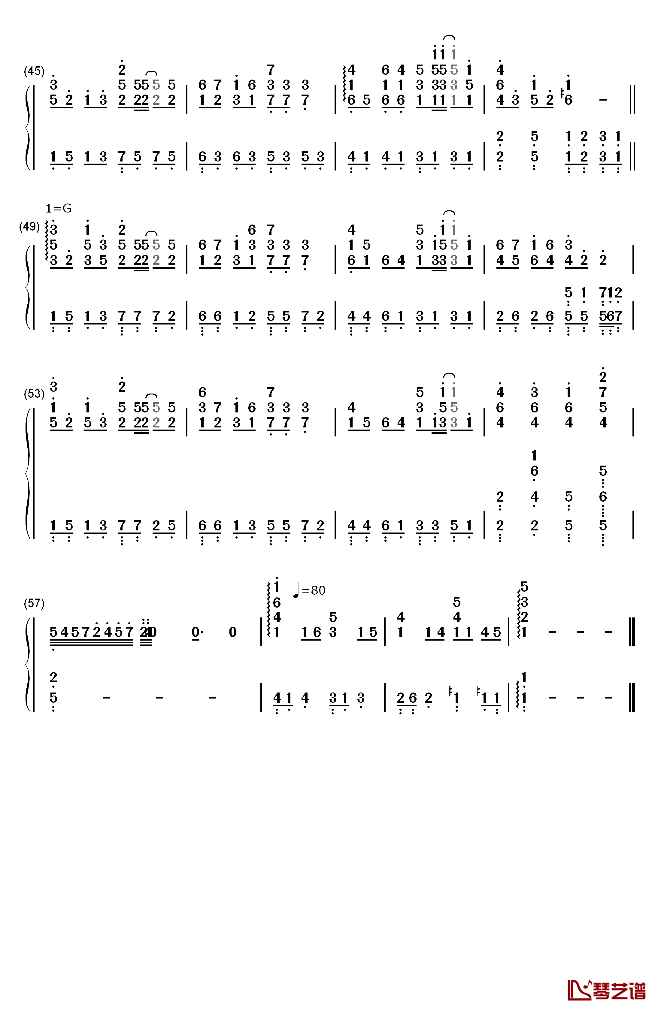 闪着泪光的决定钢琴简谱-数字双手-吴佩慈3