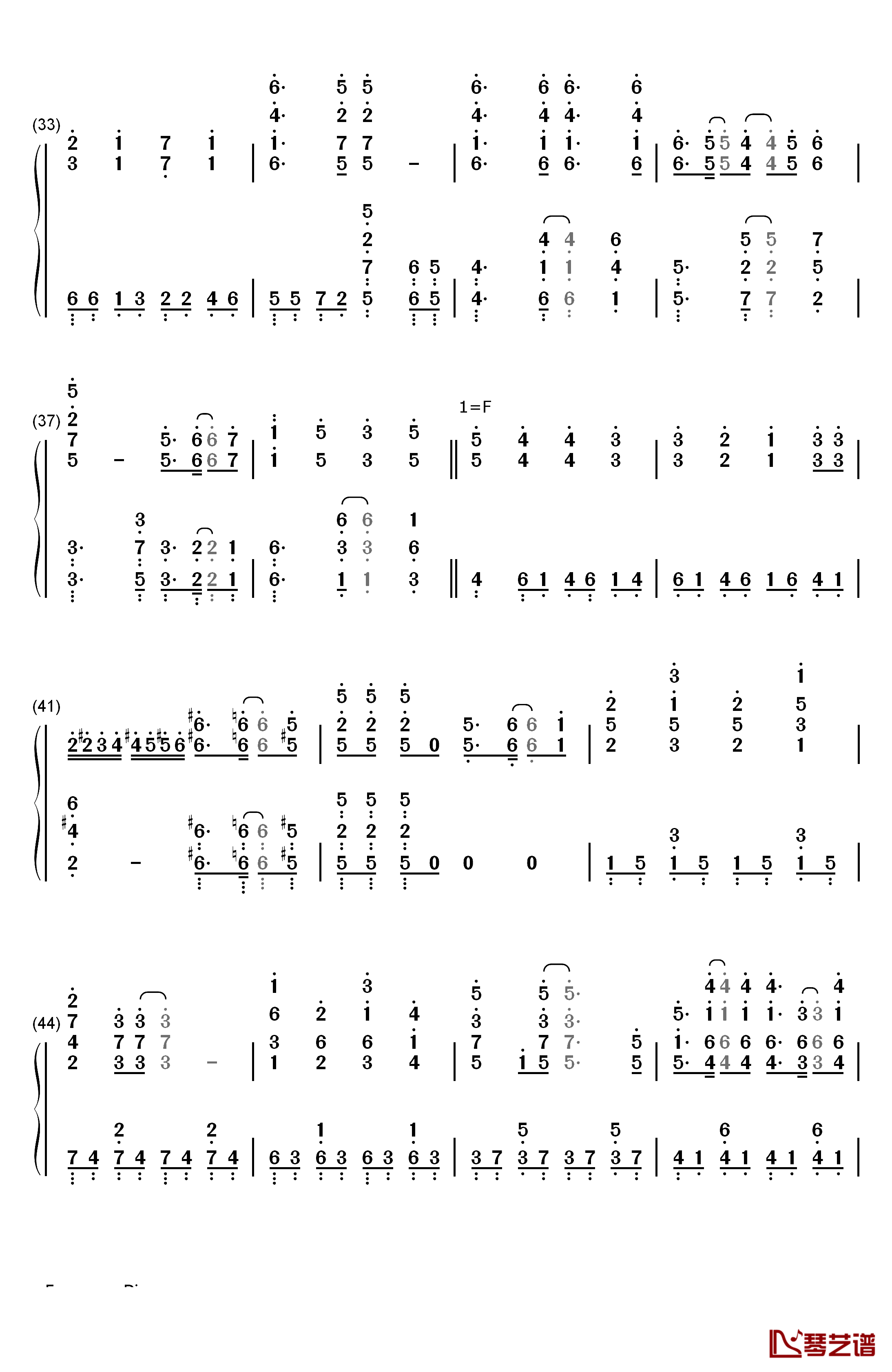 七色シンフォニー钢琴简谱-数字双手-Koala Mode3