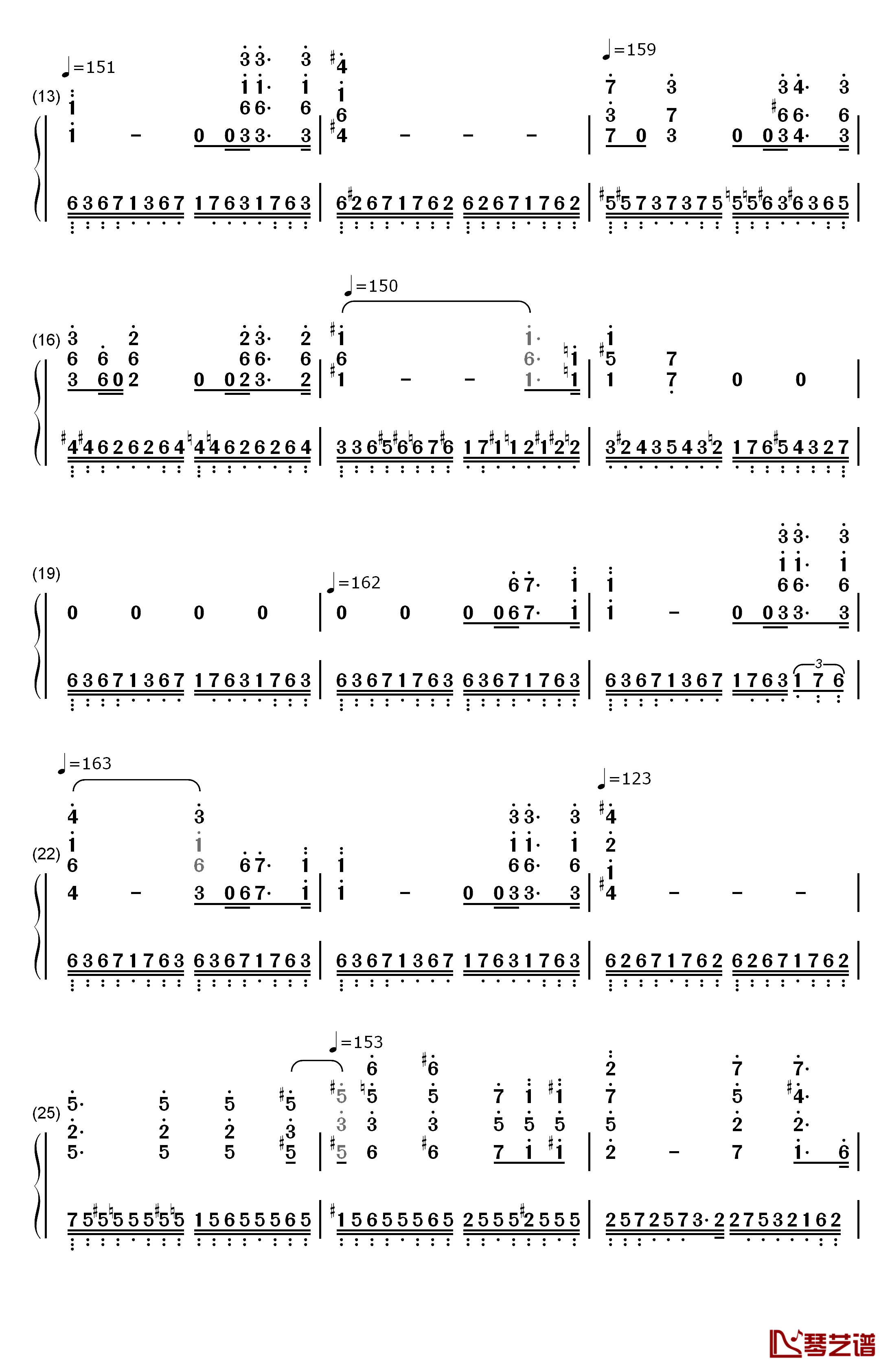 革命练习曲钢琴简谱-数字双手-肖邦2