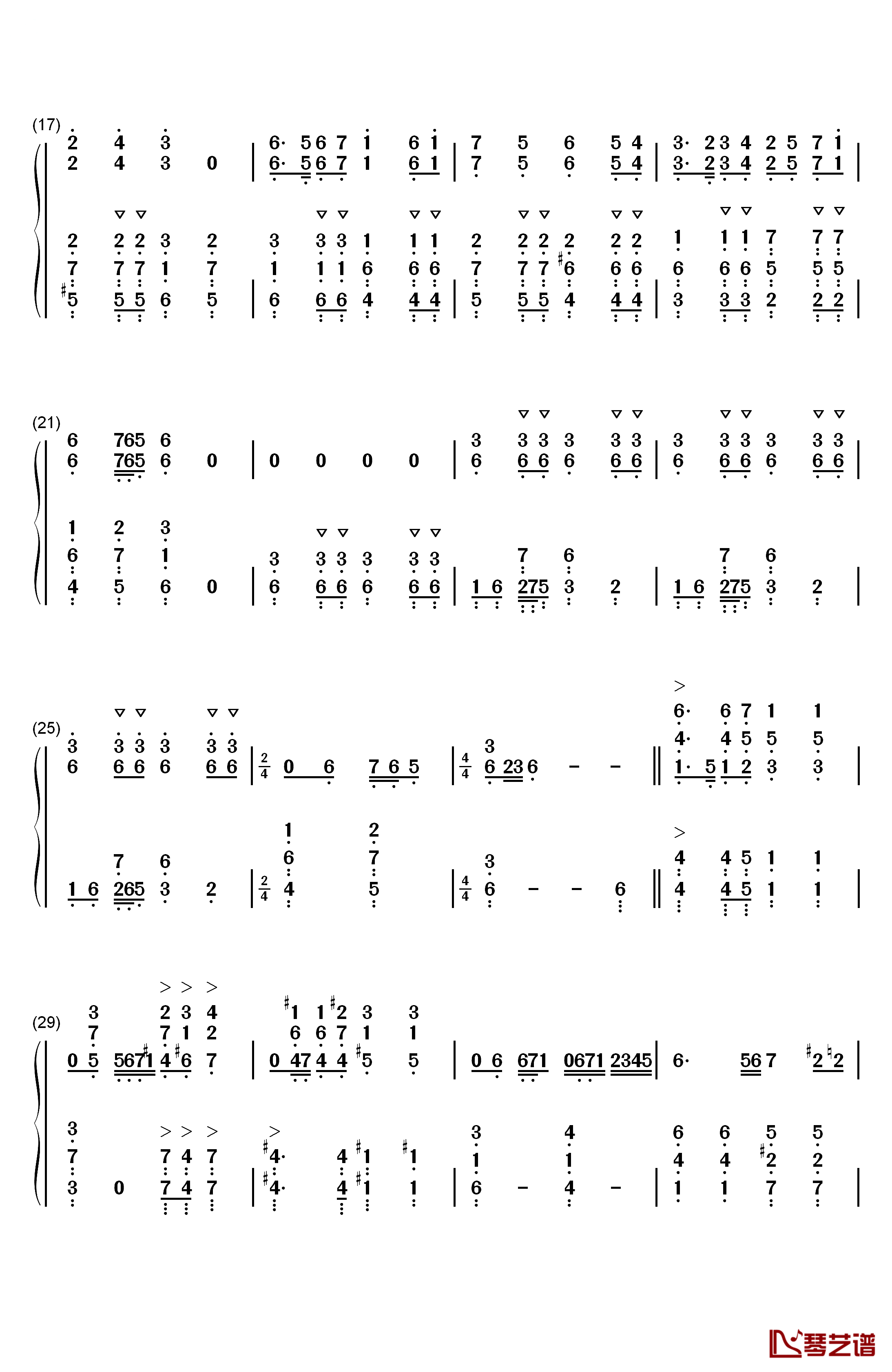 Ronfaure钢琴简谱-数字双手-植松伸夫2