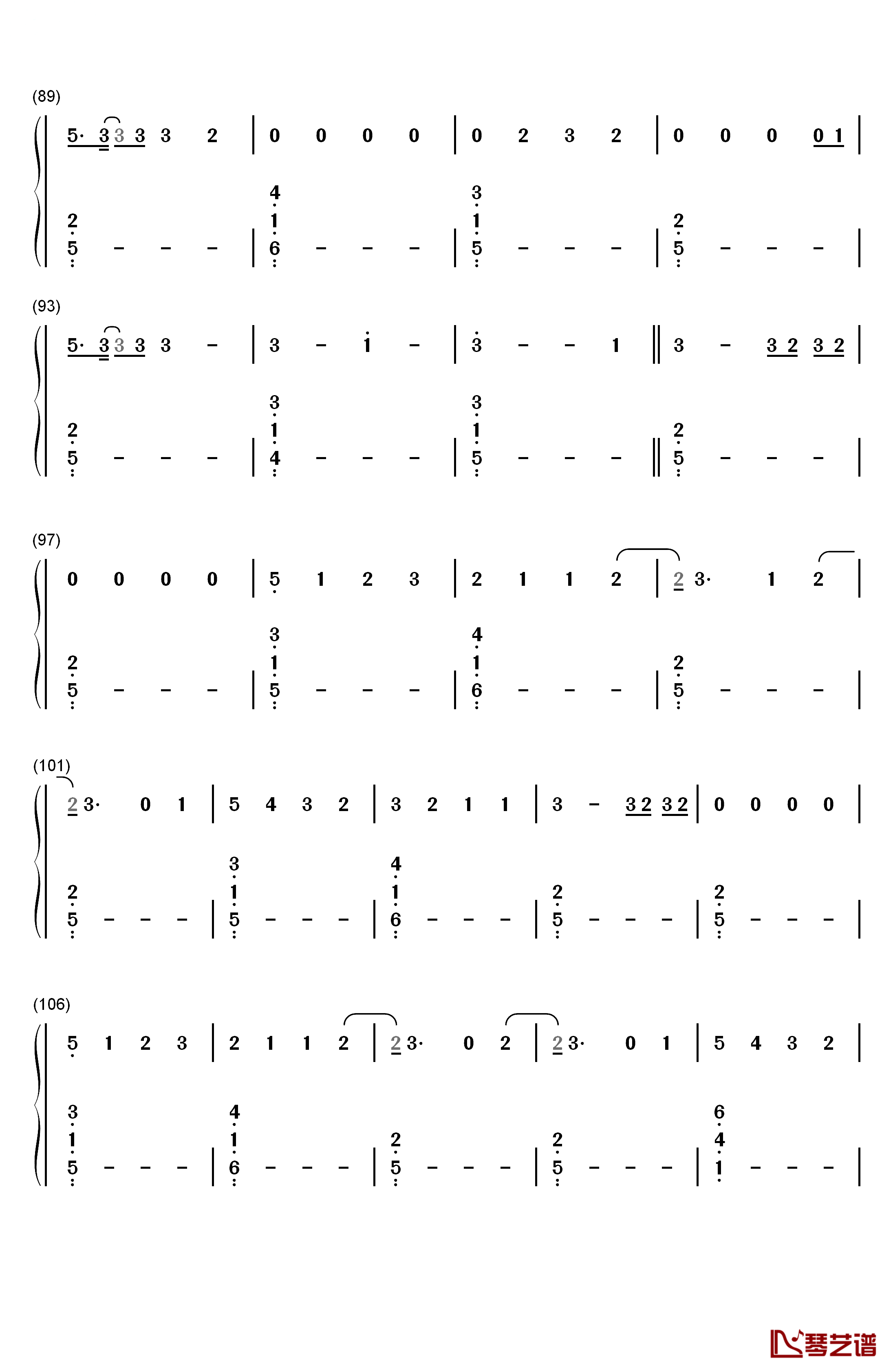 Say Something Loving钢琴简谱-数字双手-The XX5