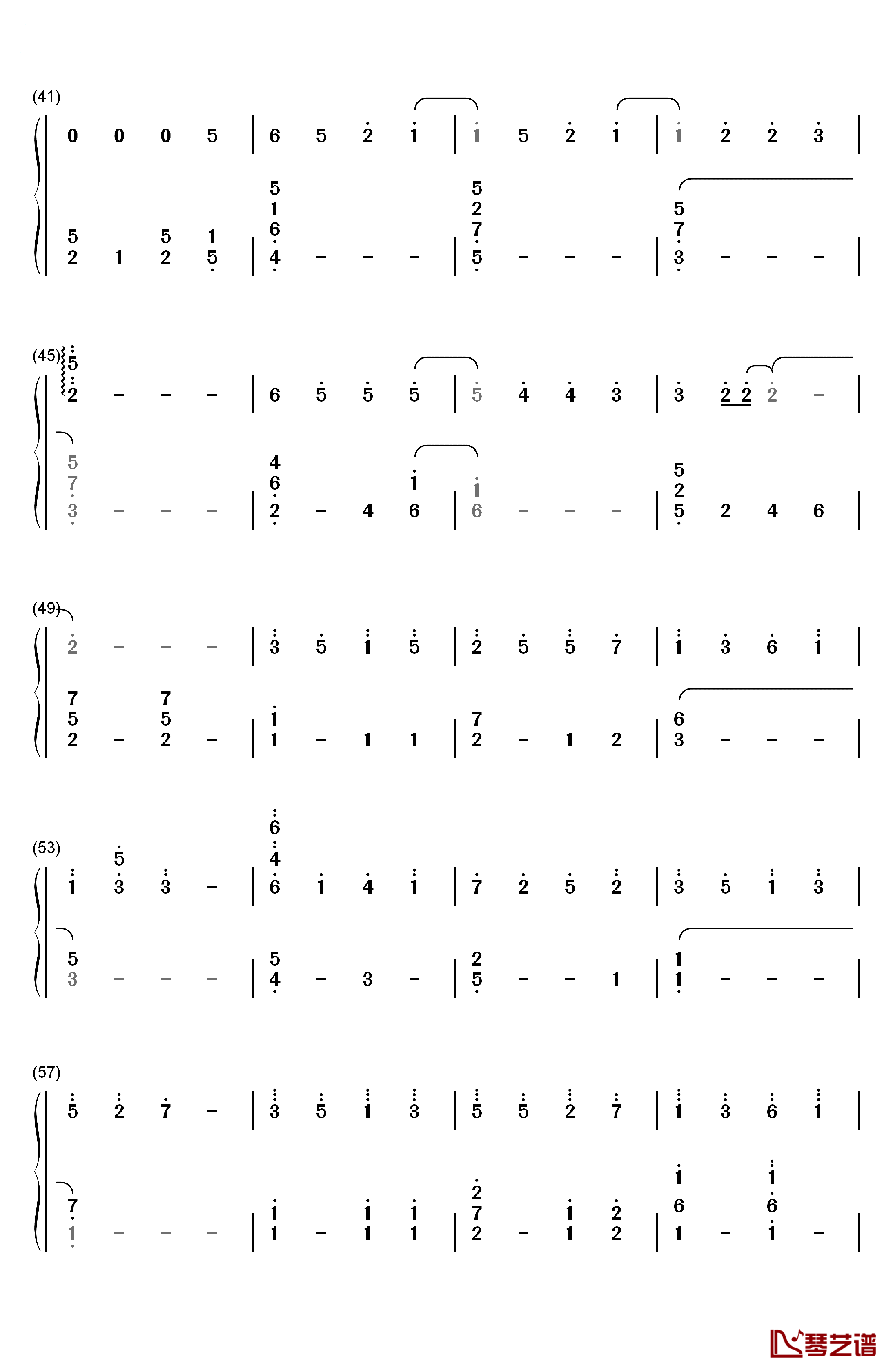 みちしるべ钢琴简谱-数字双手-茅原实里3