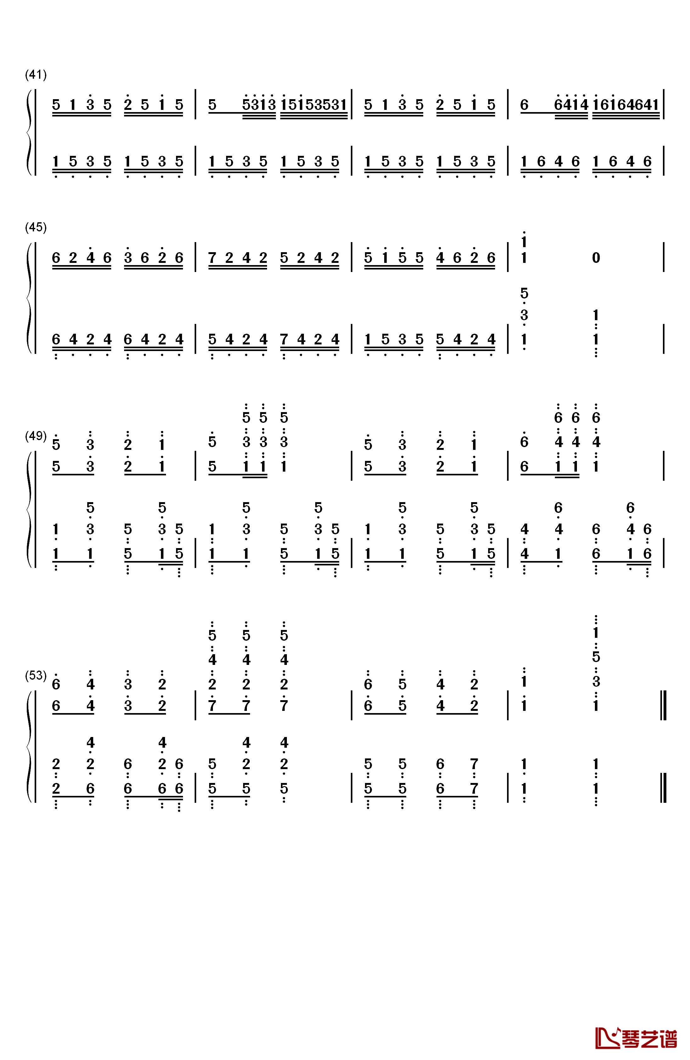 铃儿响叮当钢琴简谱-数字双手-James Lord Pierpont3