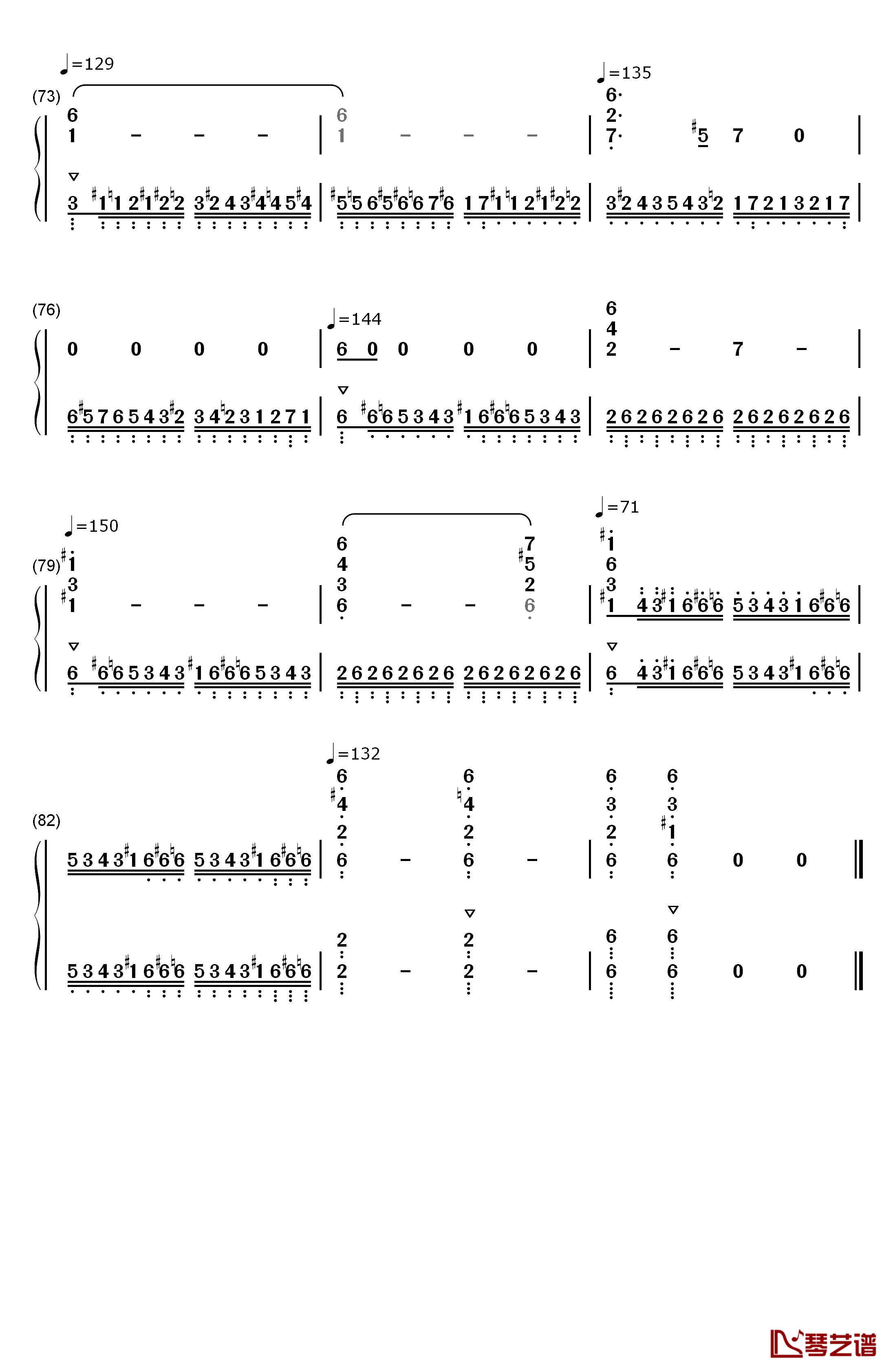 革命练习曲钢琴简谱-数字双手-肖邦6