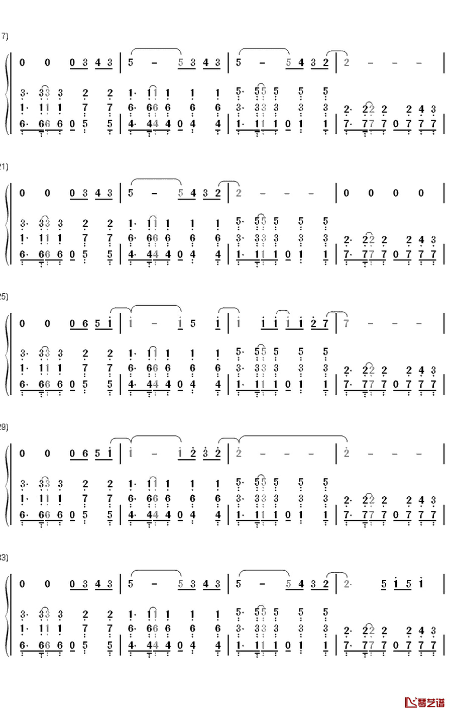 A Sky Full of Stars钢琴简谱-数字双手-Coldplay2