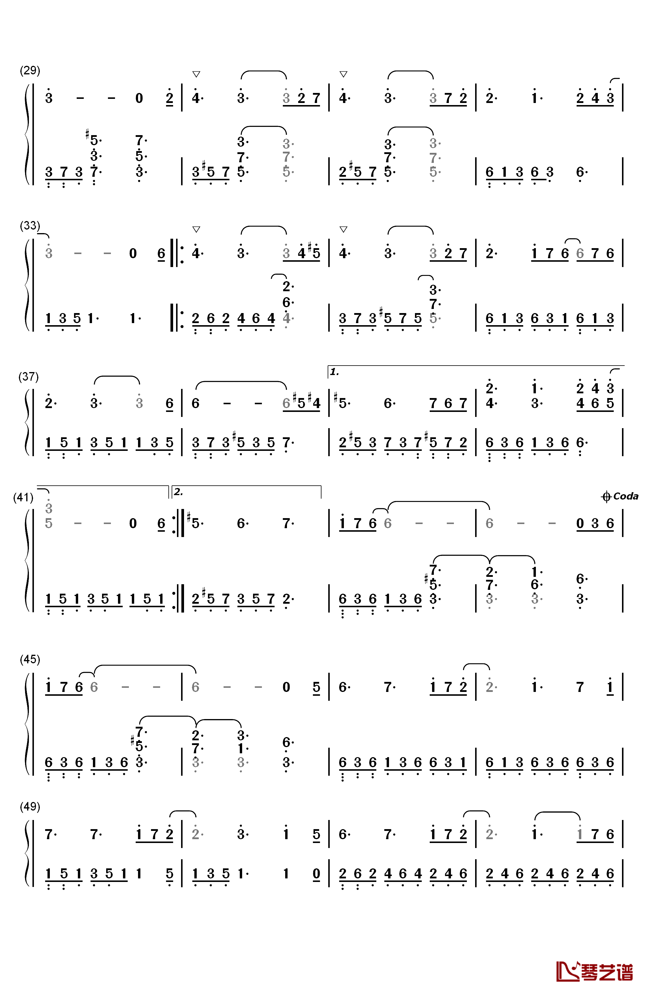 Felitsa（费丽萨）钢琴简谱-数字双手-雅尼2