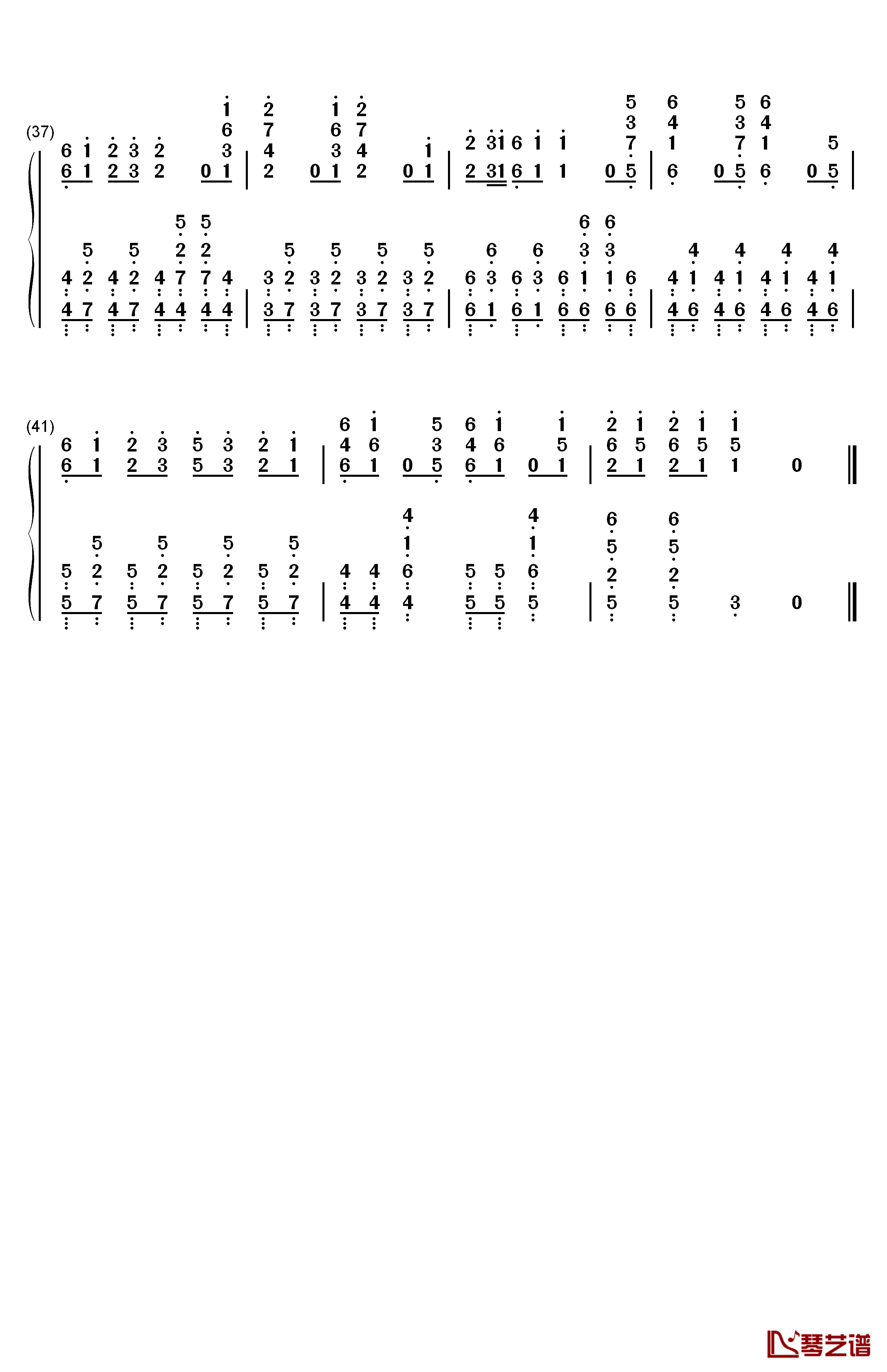 白金ディスコ钢琴简谱-数字双手-阿良良木月火  井口裕香3