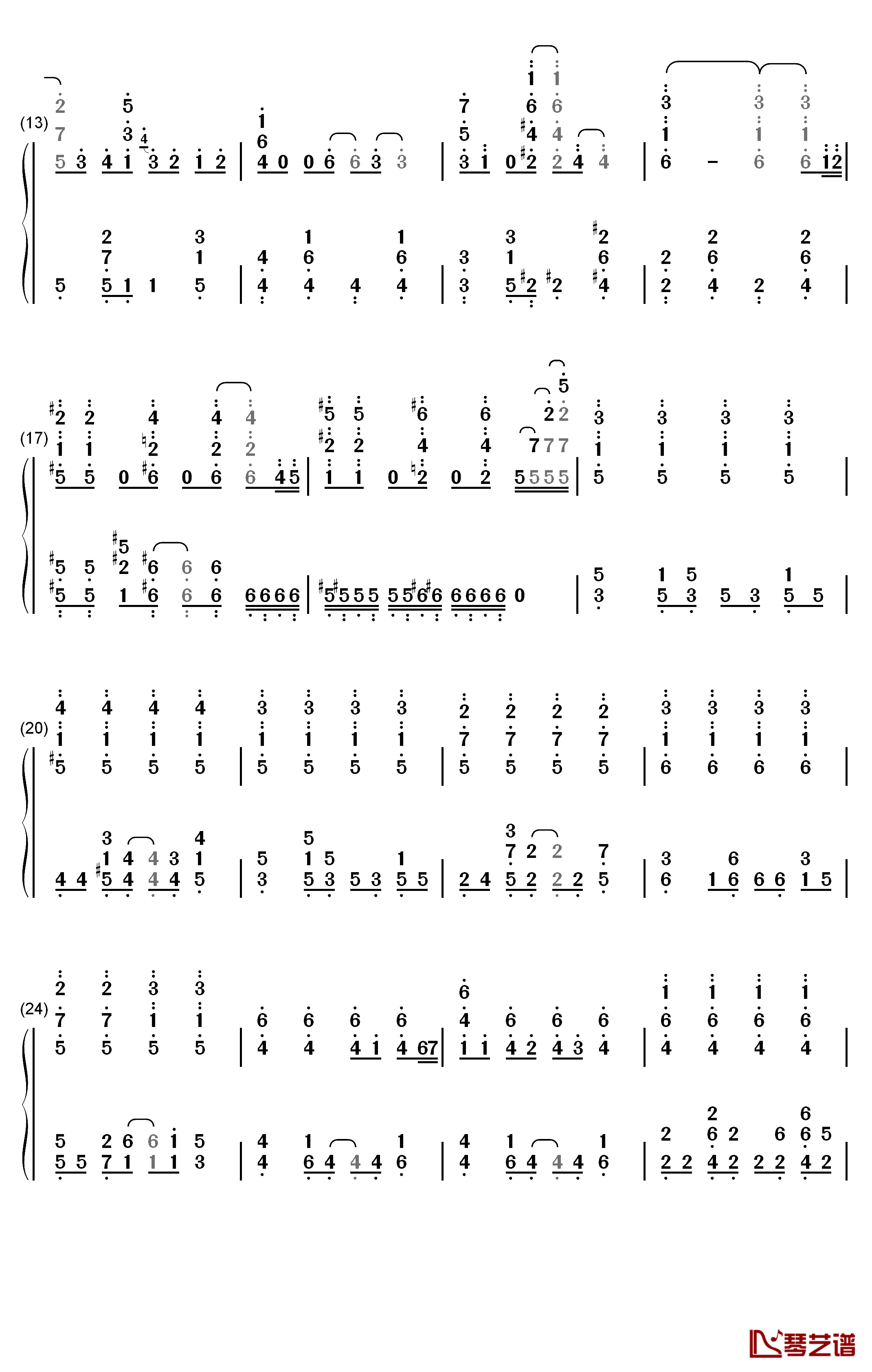 Lets go ライフリング４钢琴简谱-数字双手-Rifling 42