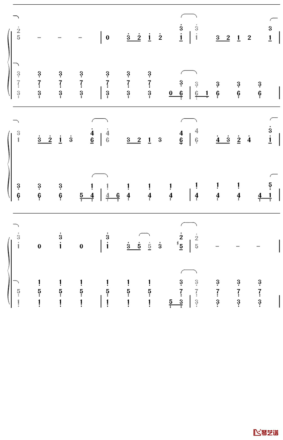 ハート・エレキ钢琴简谱-数字双手-AKB489