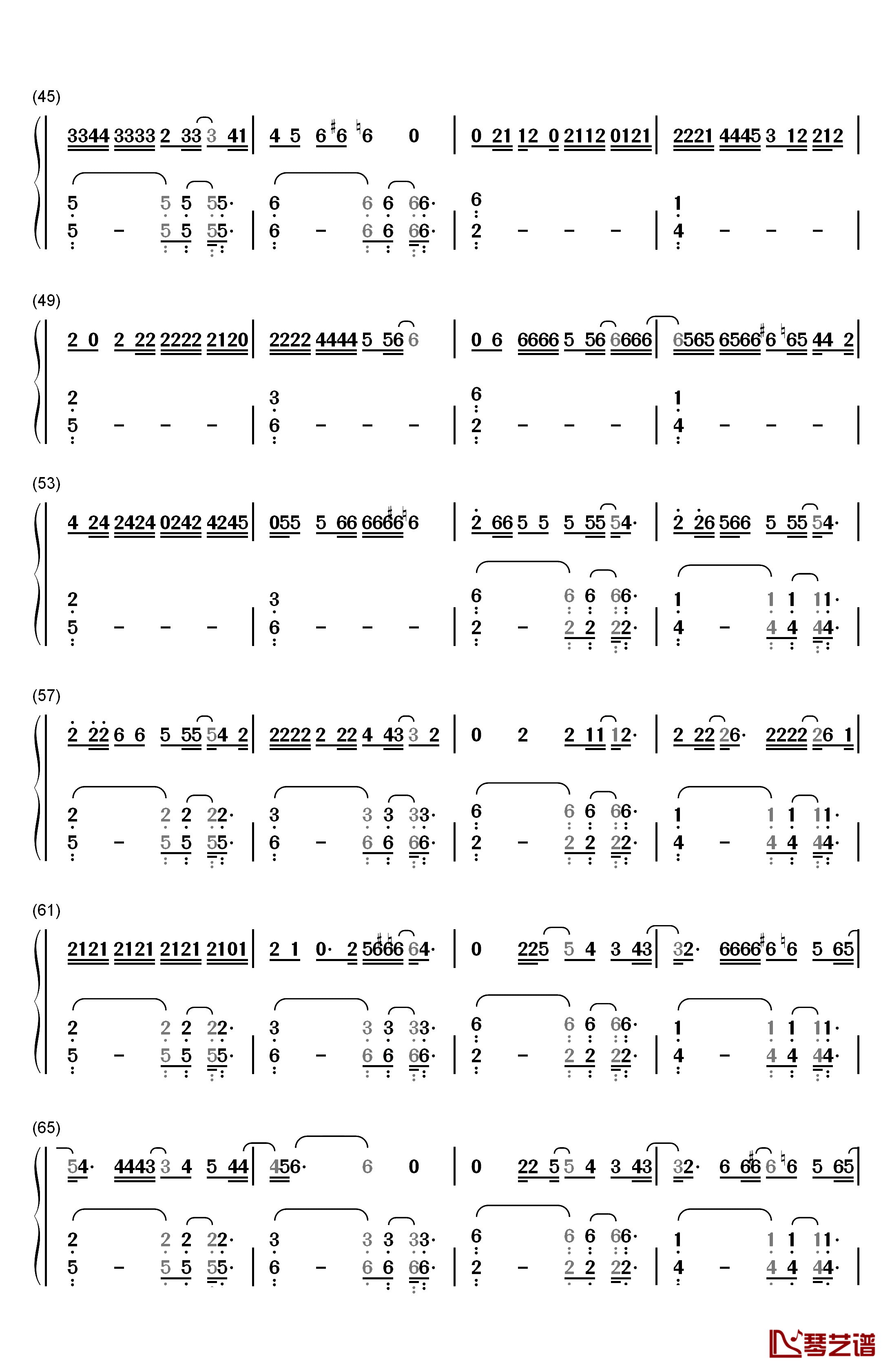 LOSER钢琴简谱-数字双手-米津玄师3