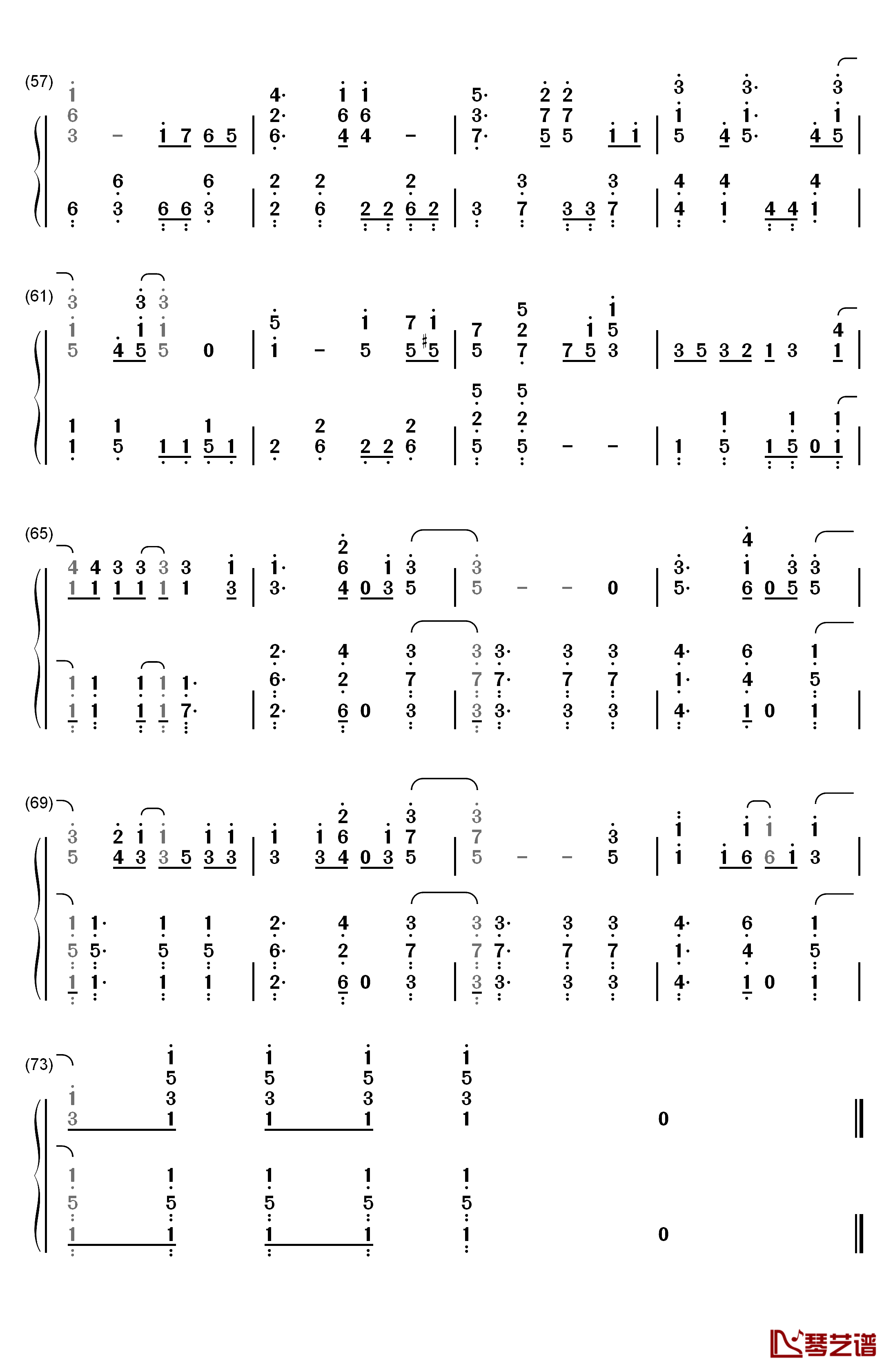 Heroes钢琴简谱-数字双手-Brian the Sun4