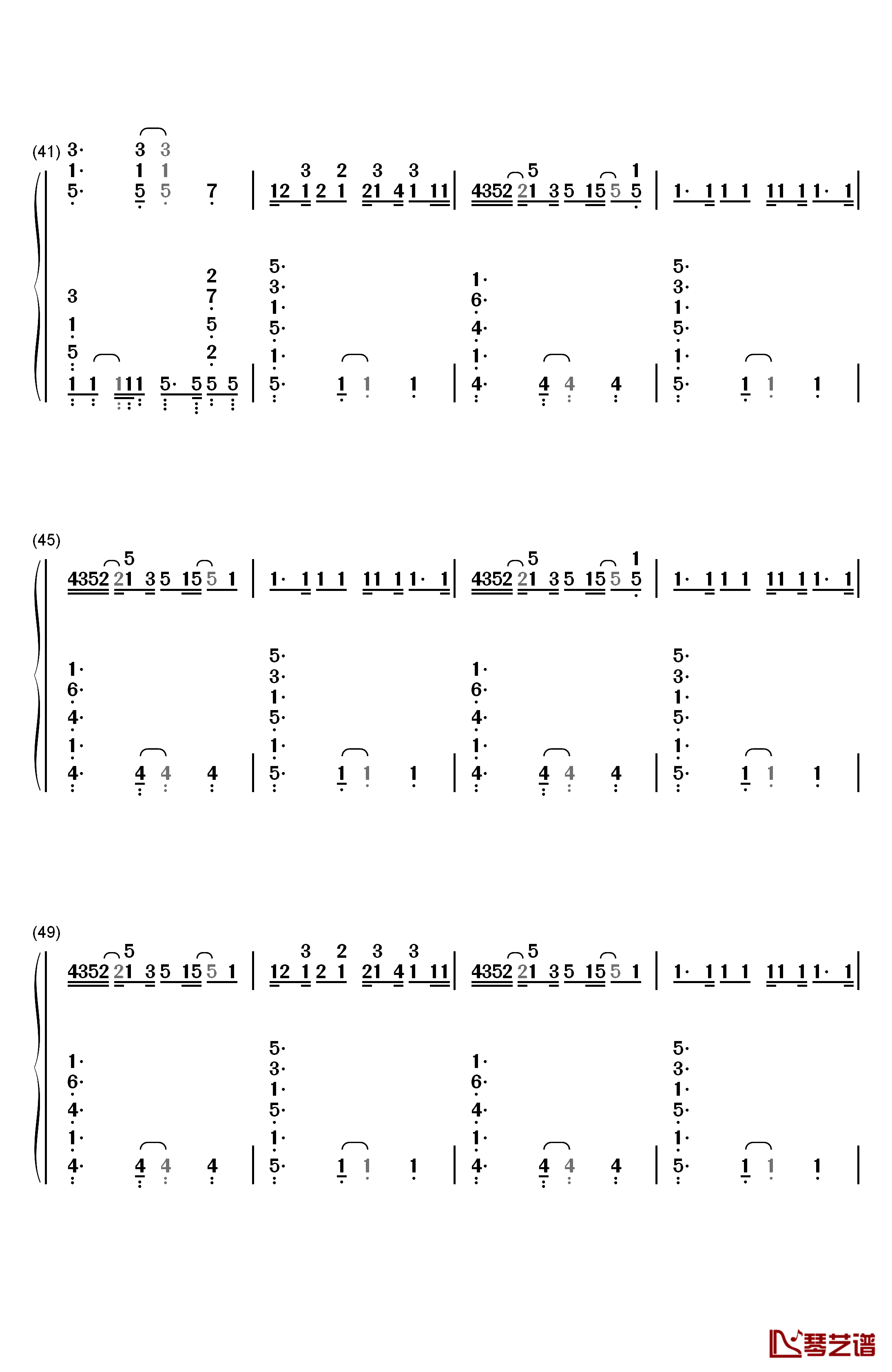 Seve钢琴简谱-数字双手-Tez Cadey4