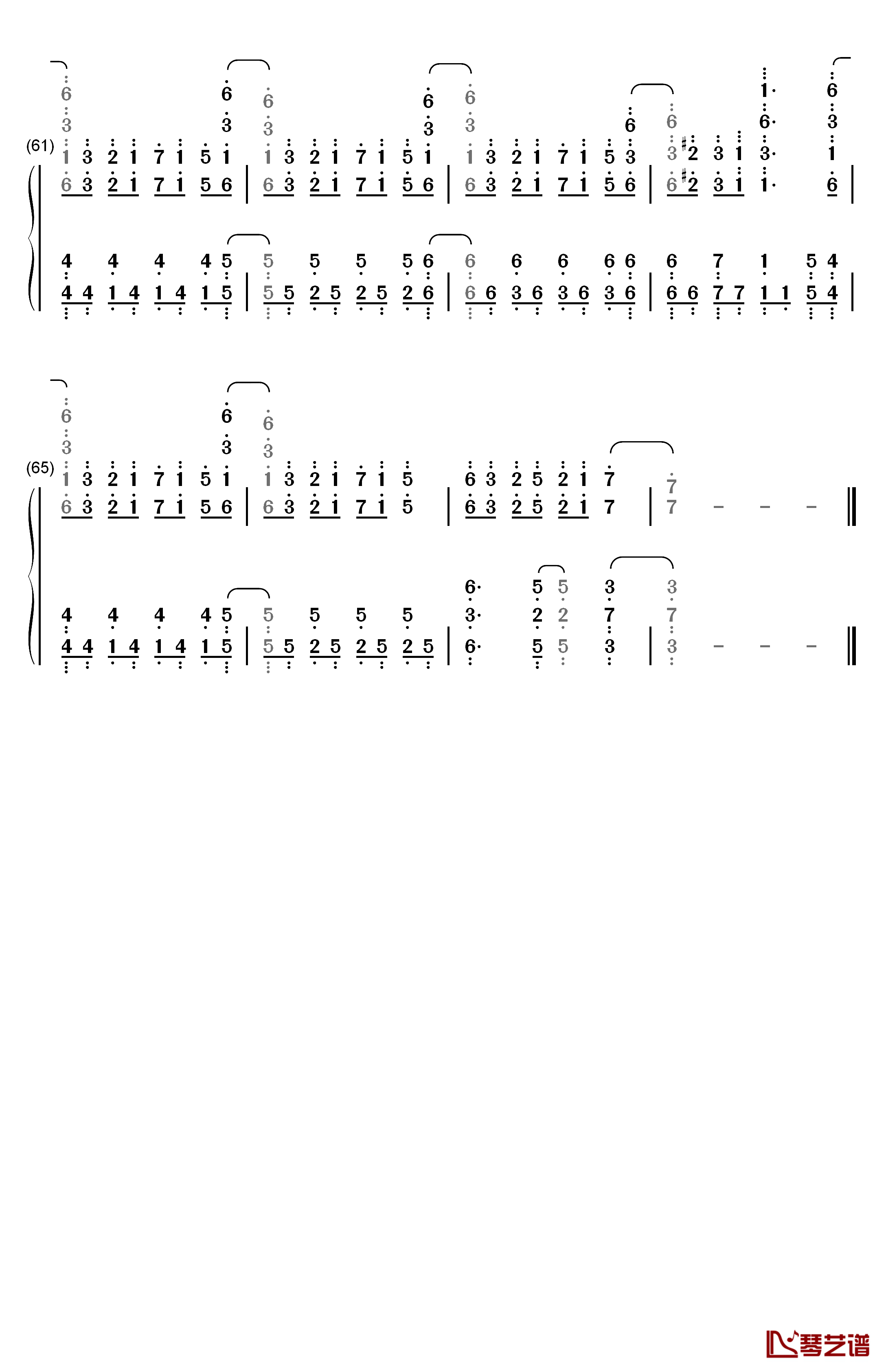 サクリファイス钢琴简谱-数字双手-mafumafu5