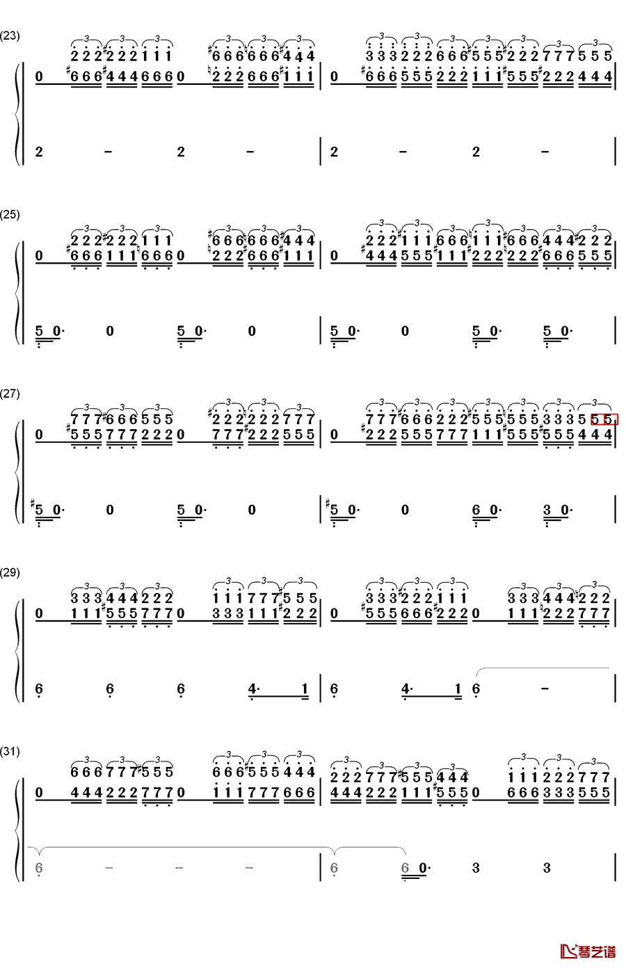 The Imperial March钢琴简谱-数字双手-John Williams3