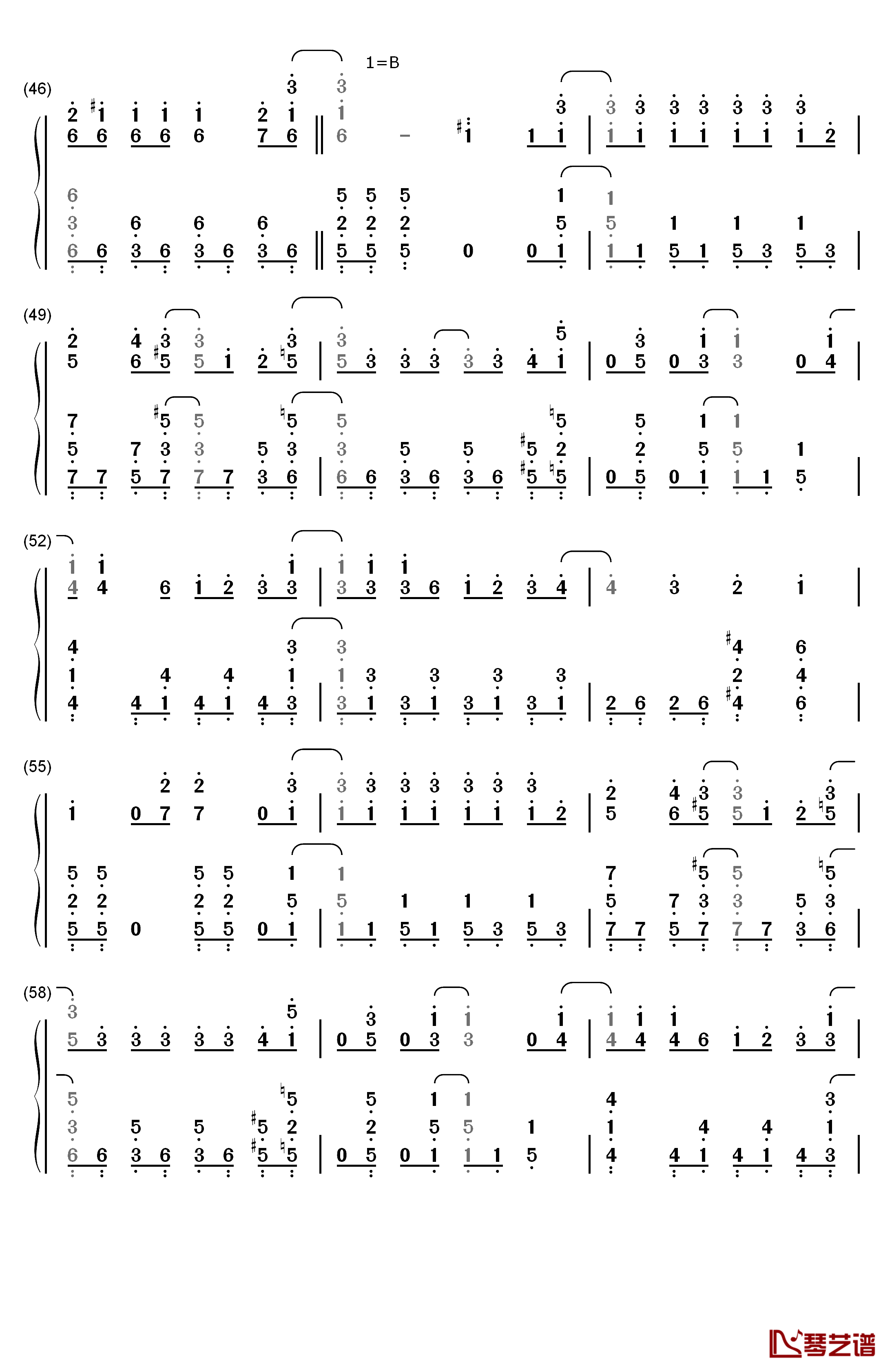 闪亮闪亮钢琴简谱-数字双手-梶裕贵4