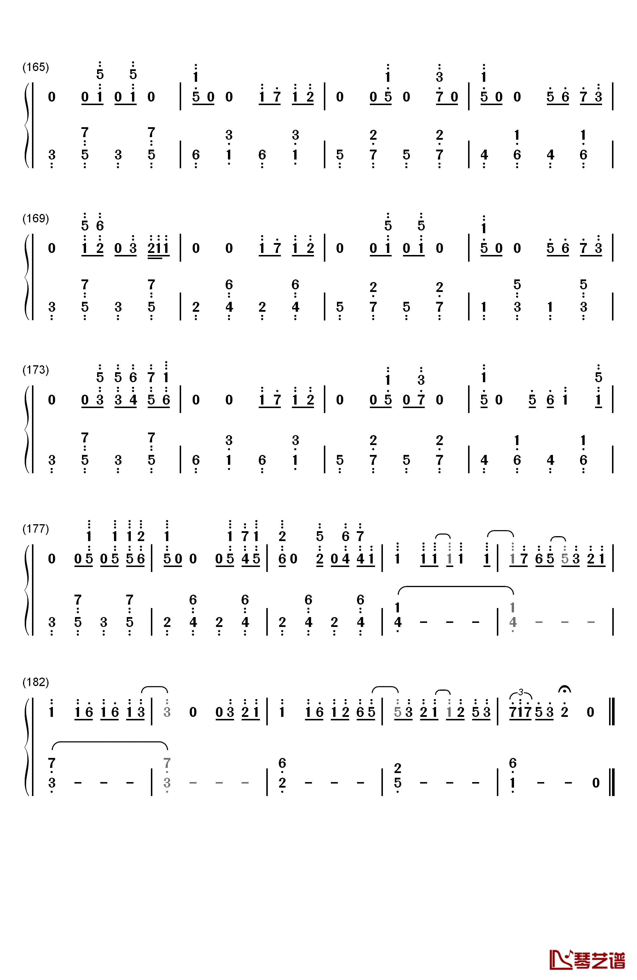 想像フォレスト钢琴简谱-数字双手-IA9