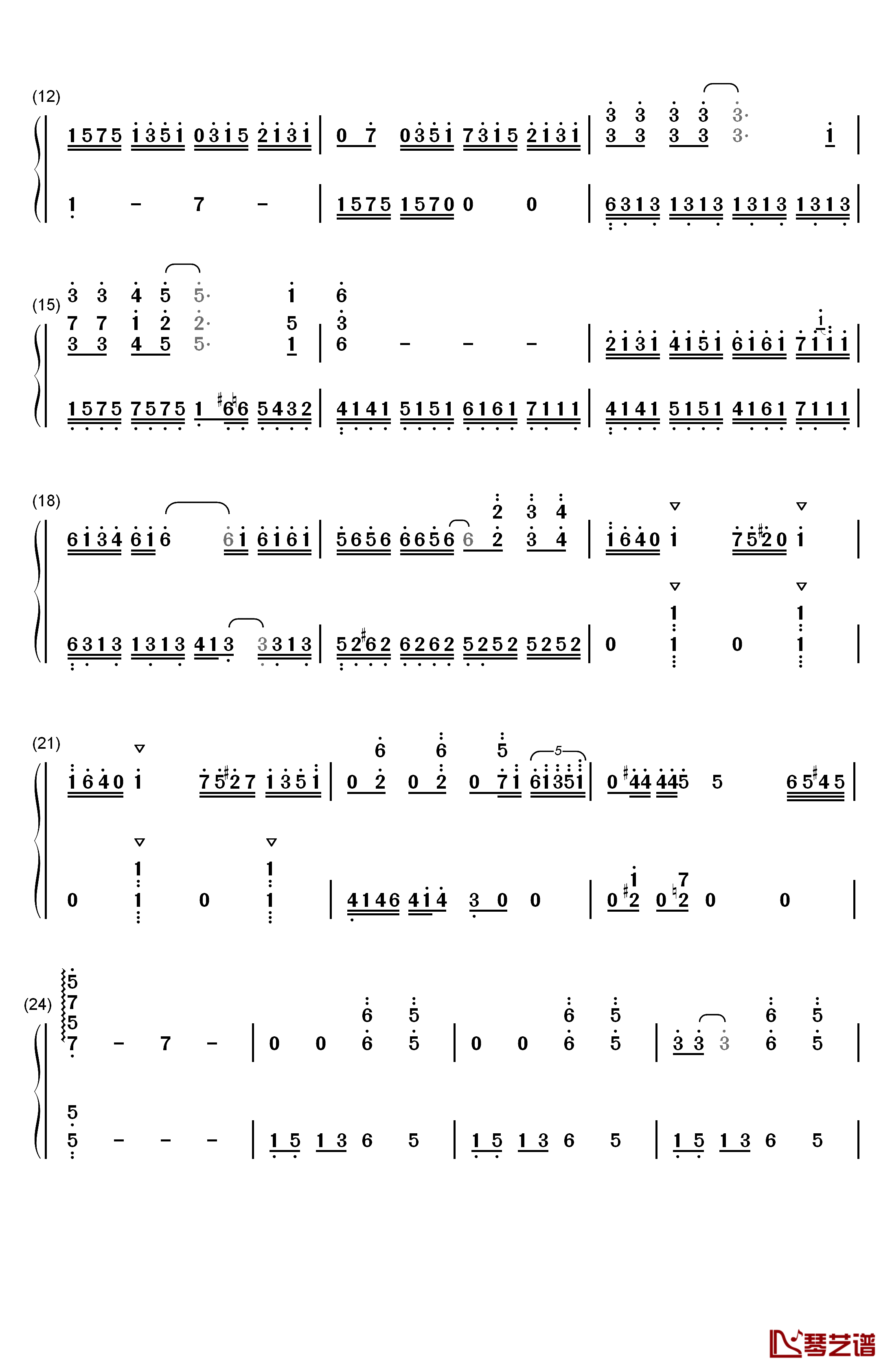 Bohemian Rhapsody钢琴简谱-数字双手-马克西姆2