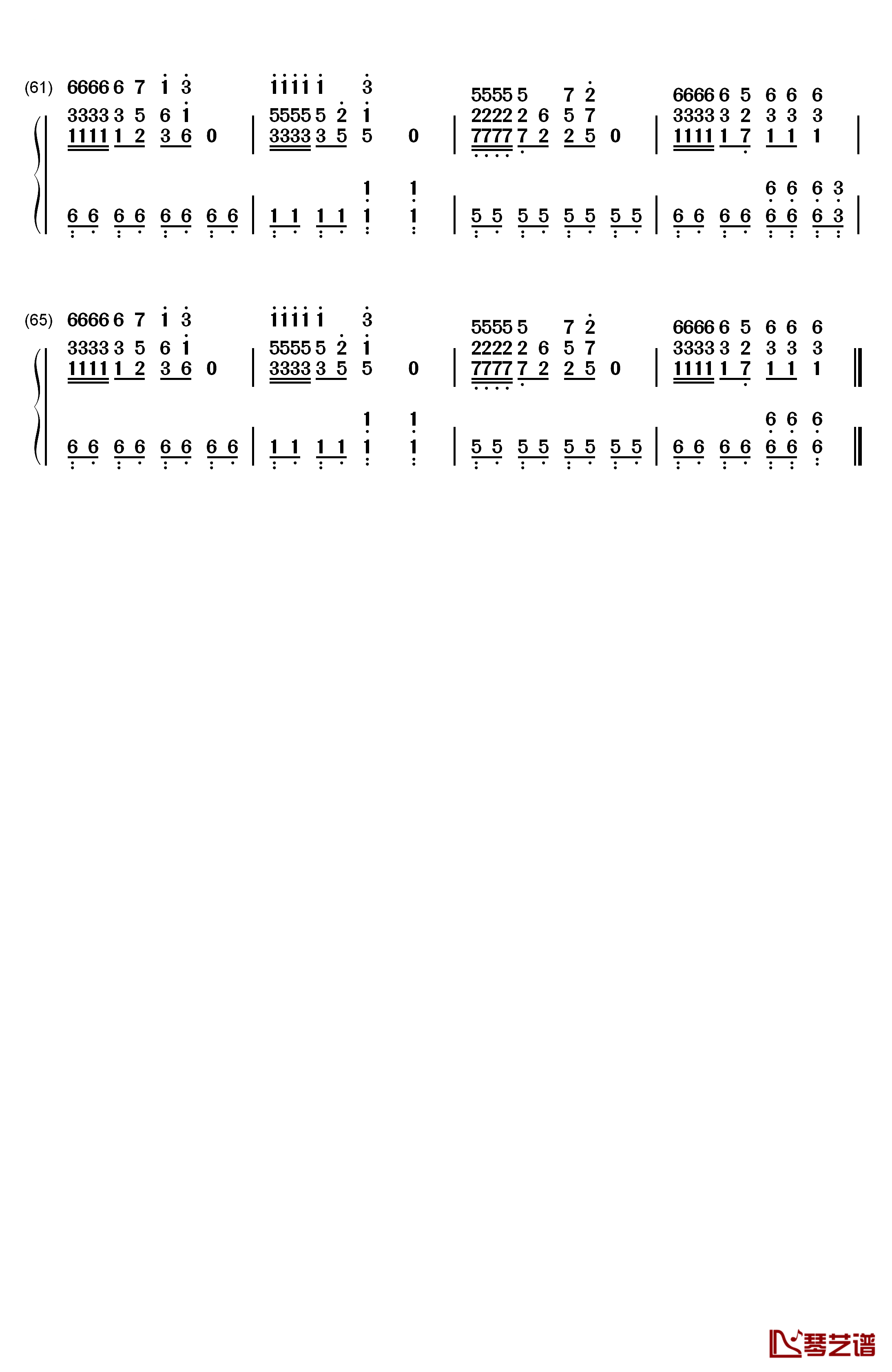 Roly钢琴简谱-数字双手-T-ara4